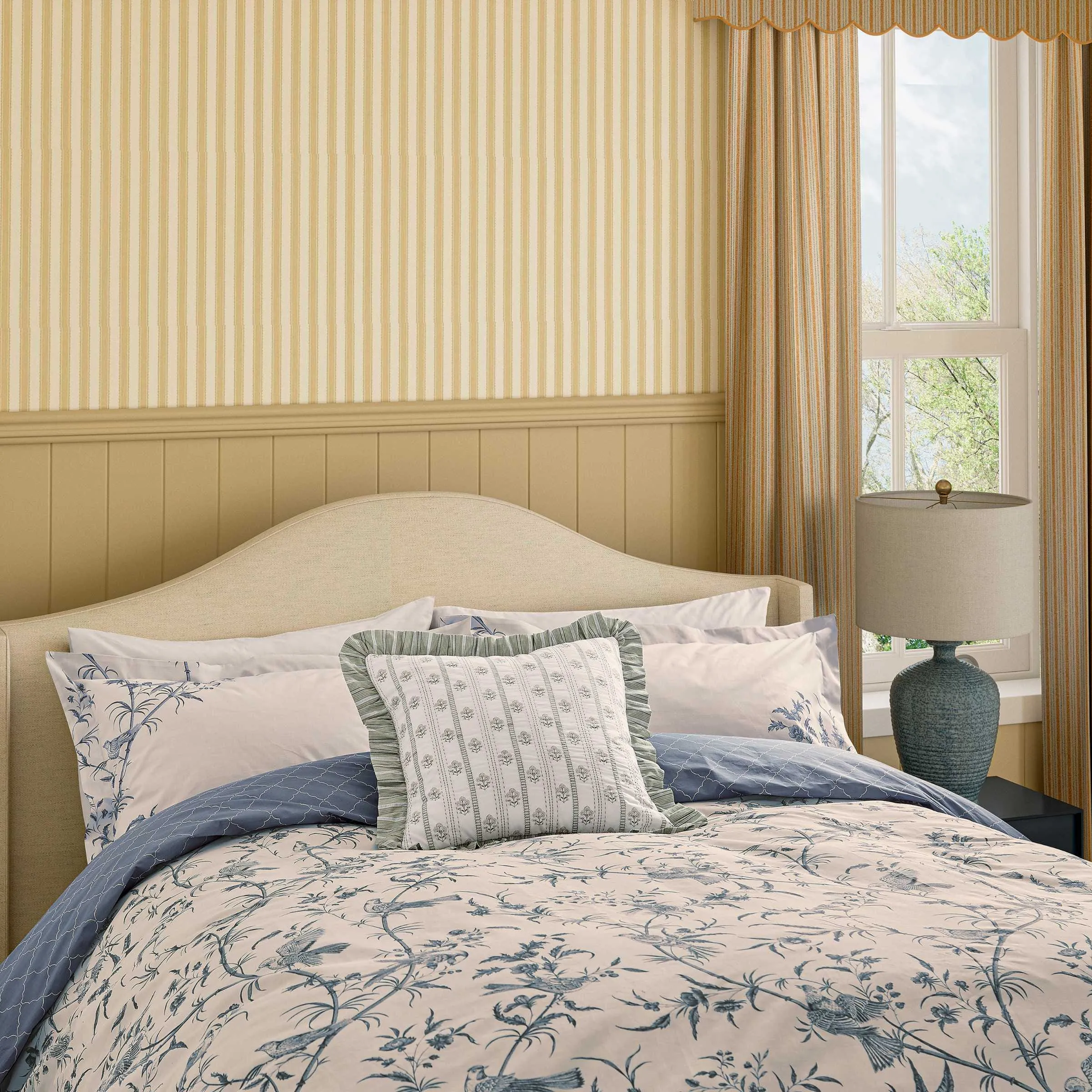 Paradise Woods Toile Single Duvet Cover Set - Woad, Cotton product