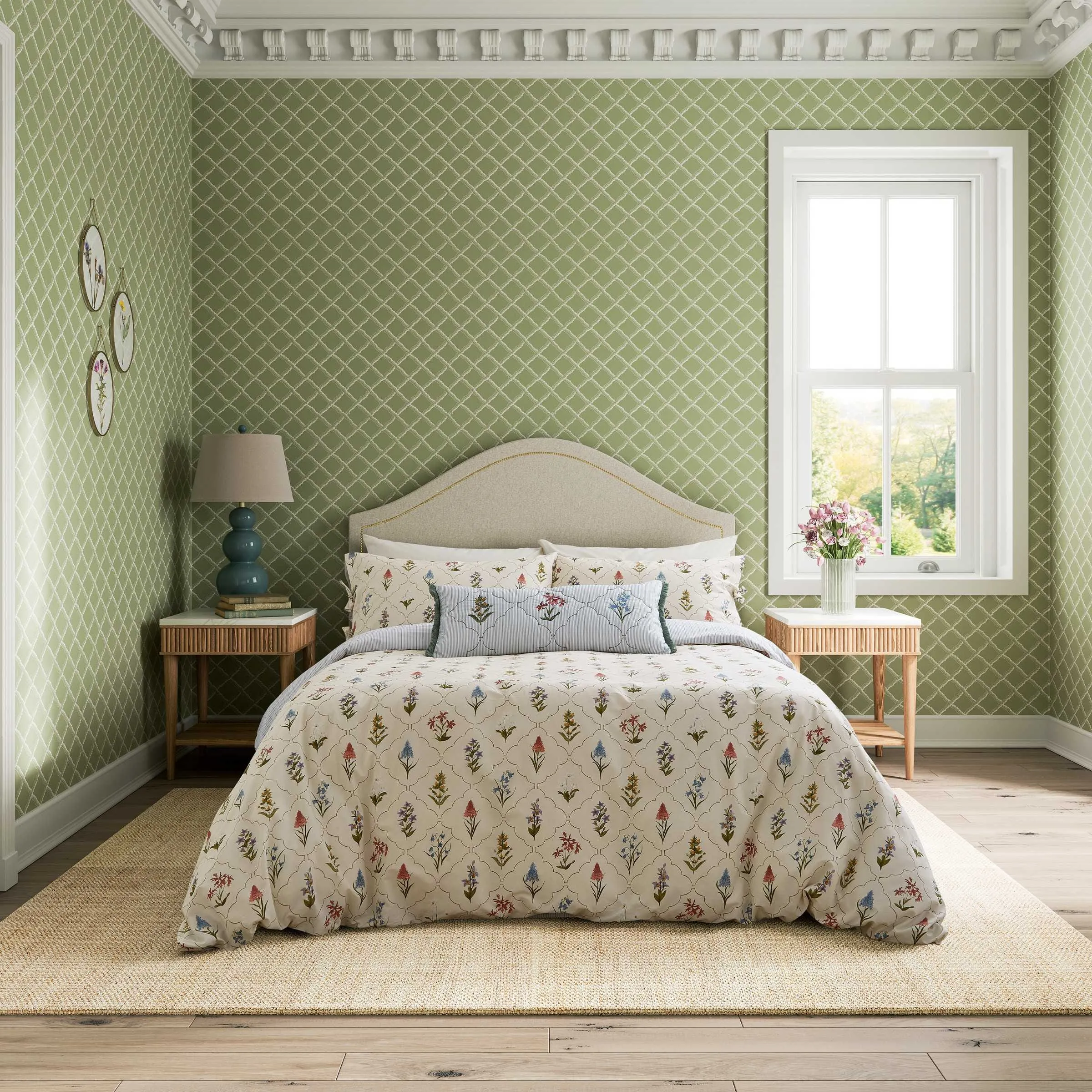 Spring Meadow Single Duvet Cover Set - May, Cotton Percale alternate view