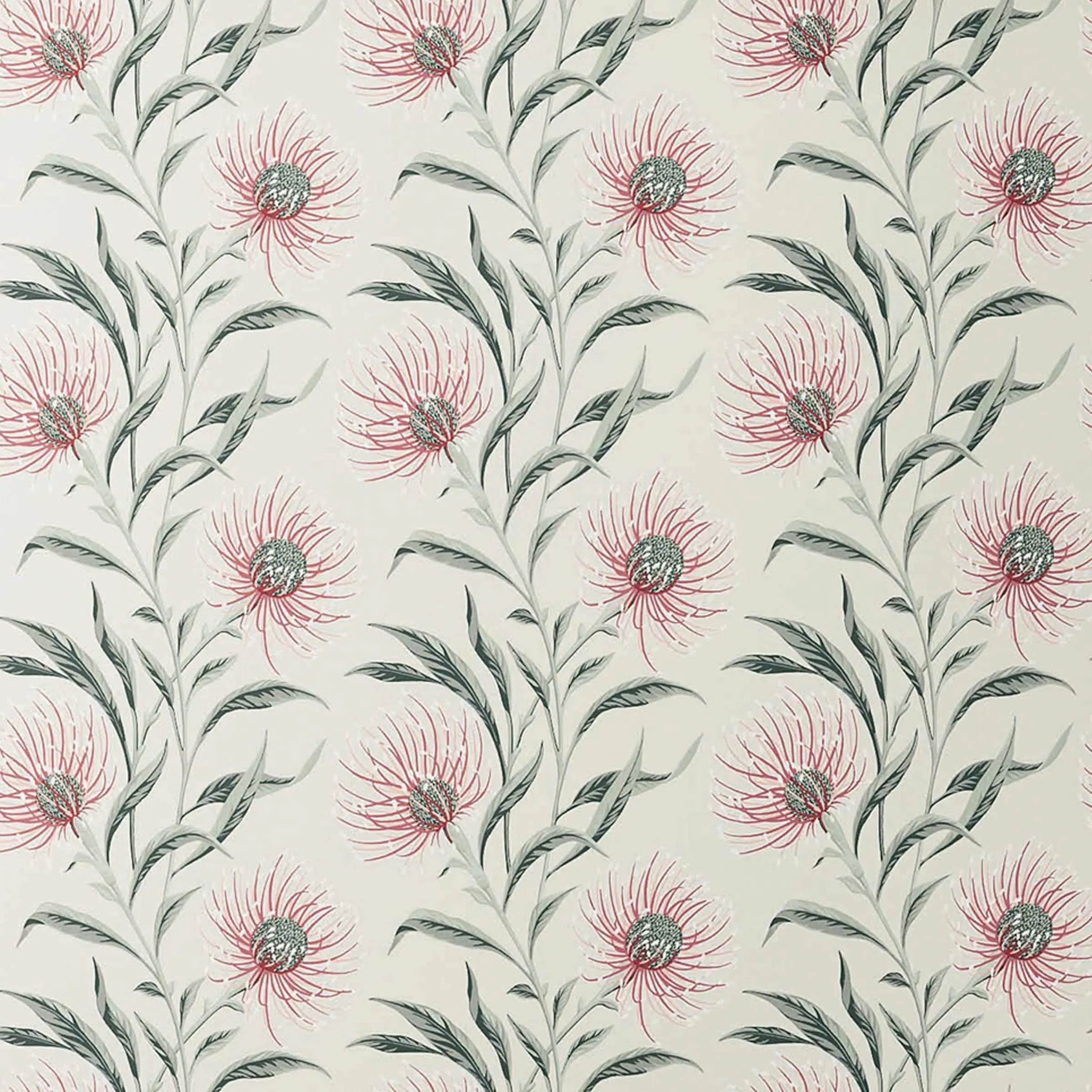 Square Cushion with Embroidered Border - Fuschia