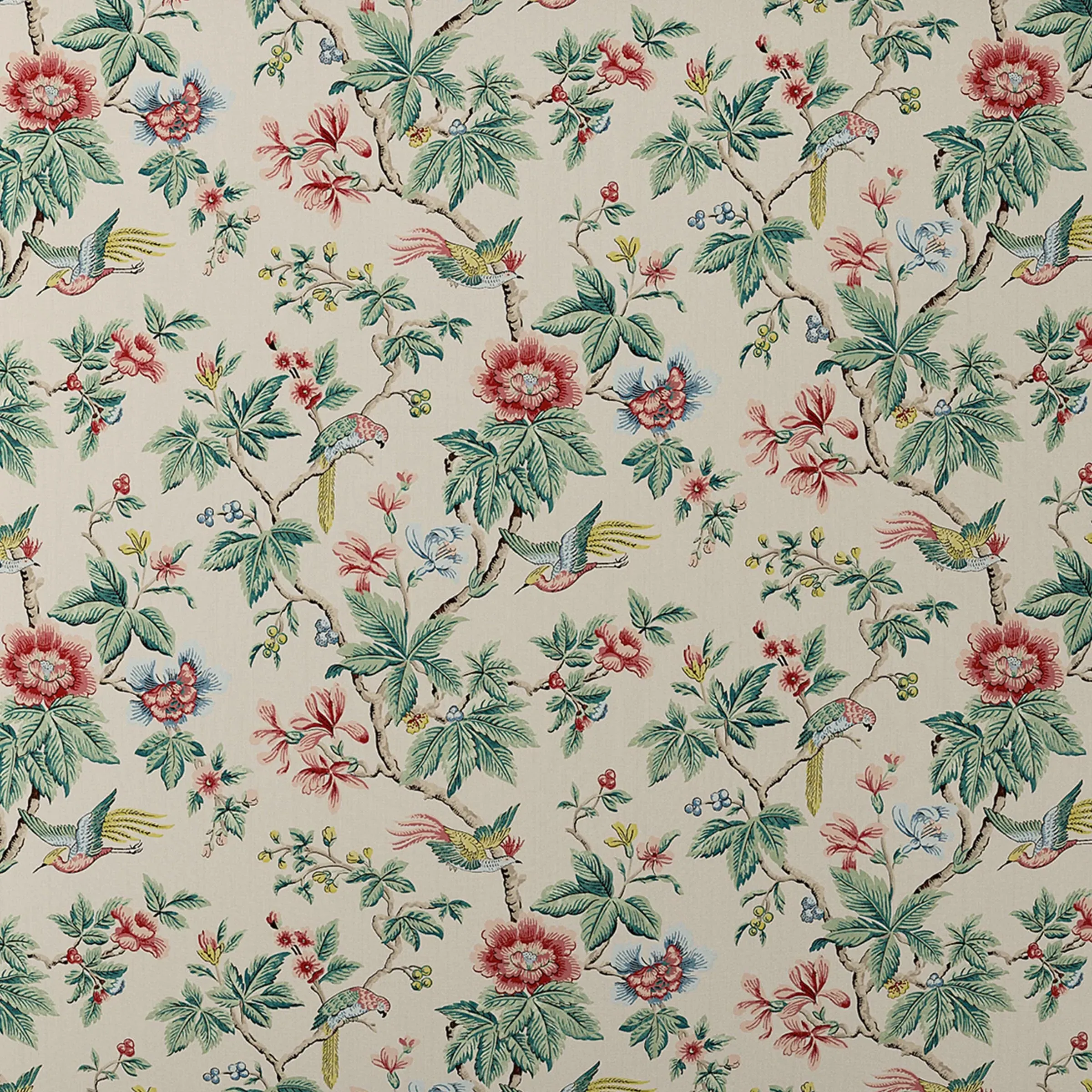 Square Cushion with Rick Rack Trim - Blue, Cotton