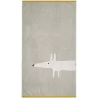 Bath Sheet with Fox Design - Pebble, Cotton