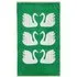 Bath Towel with Swan Pattern - Mint, Cotton