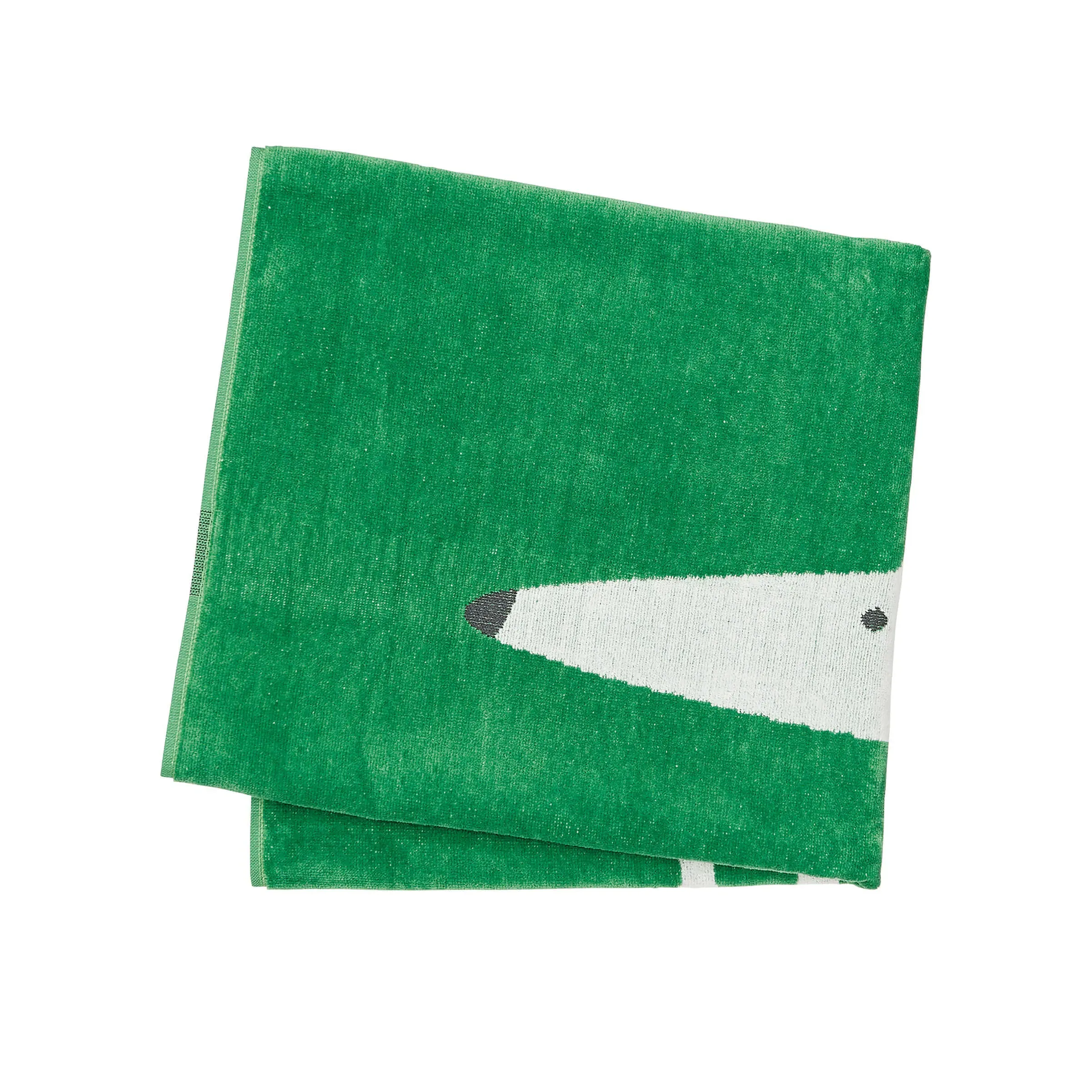 Guest Towel with Fox Motif - Mint, Cotton