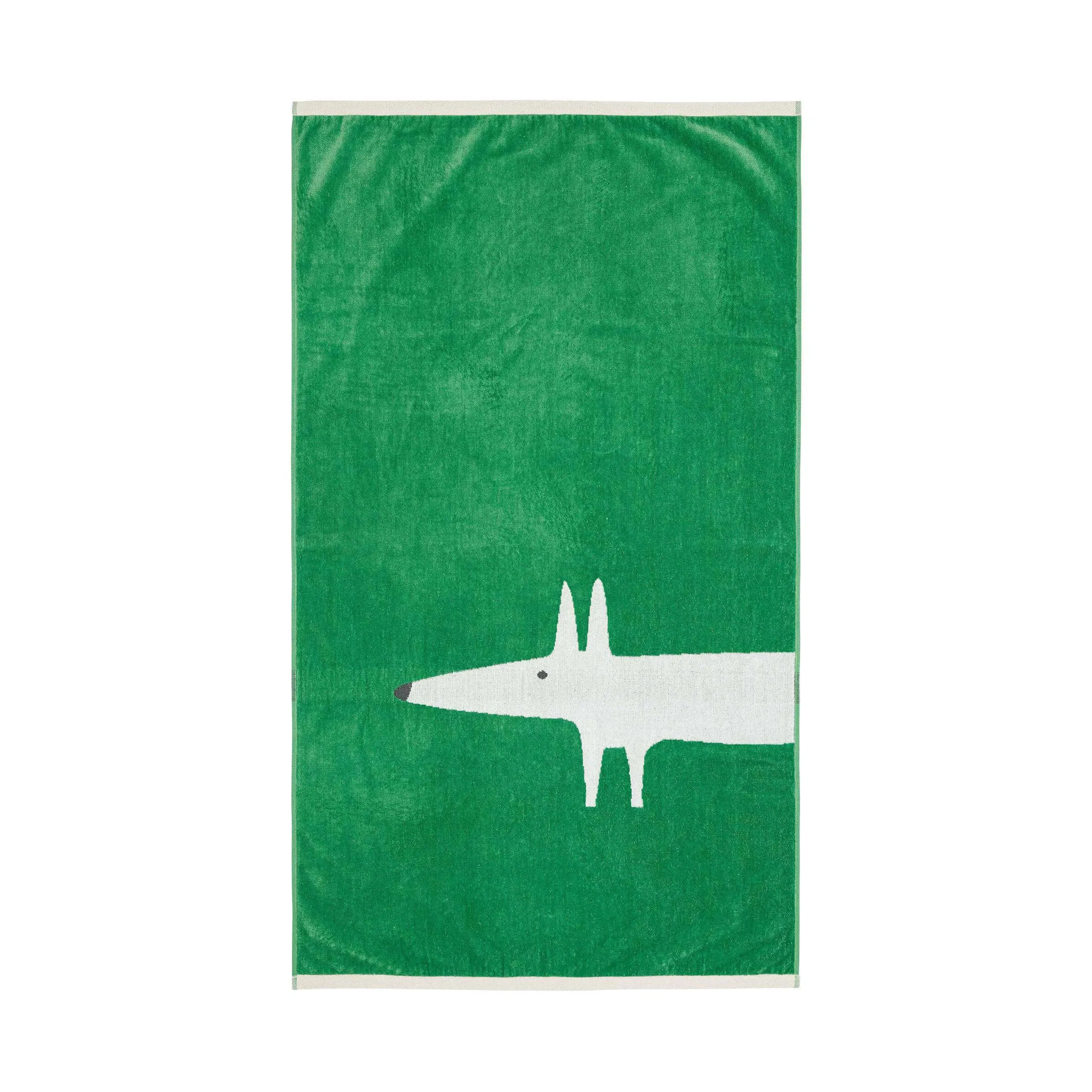 Guest Towel with Fox Motif - Mint, Cotton