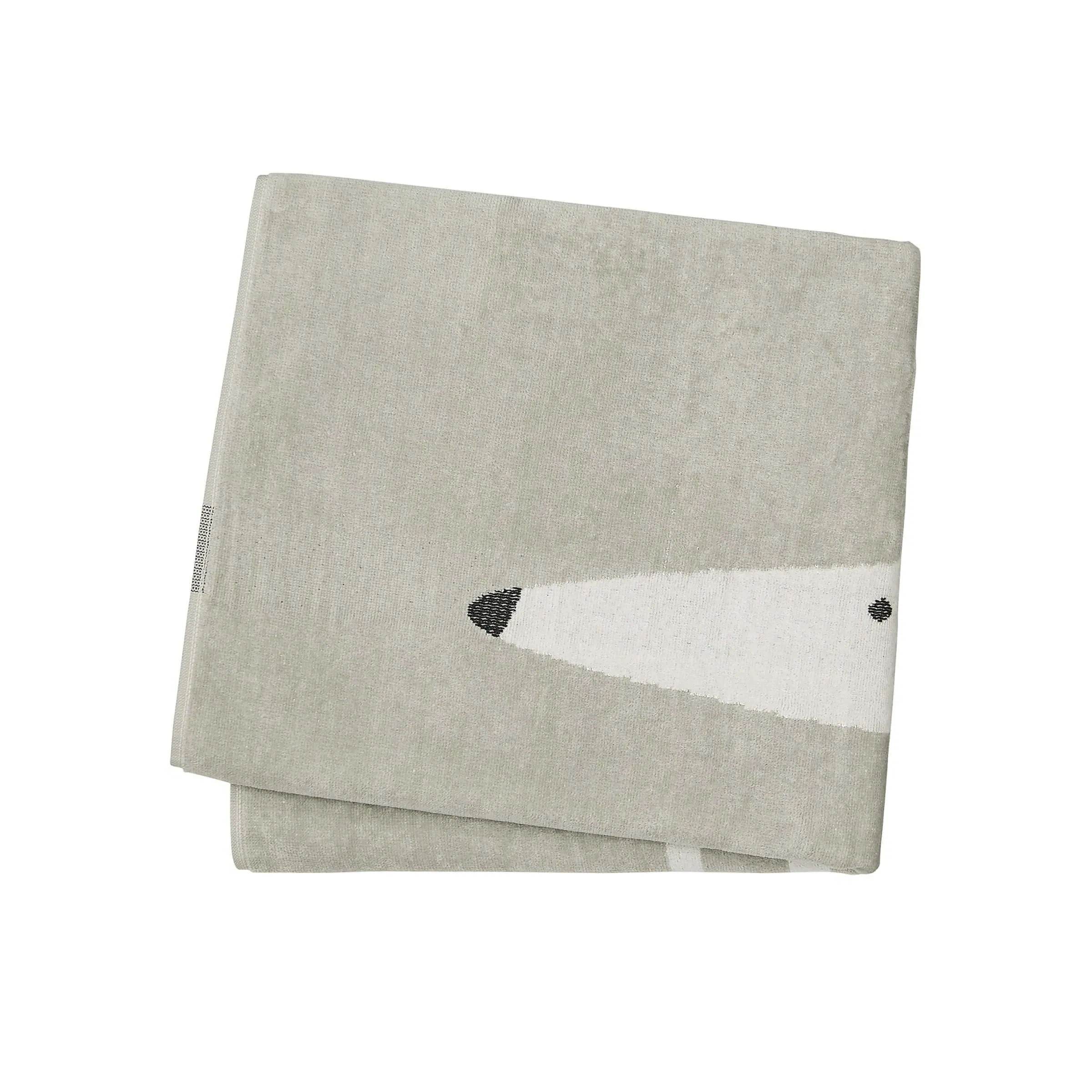 Hand Towel with Fox Design - Pebble, Cotton