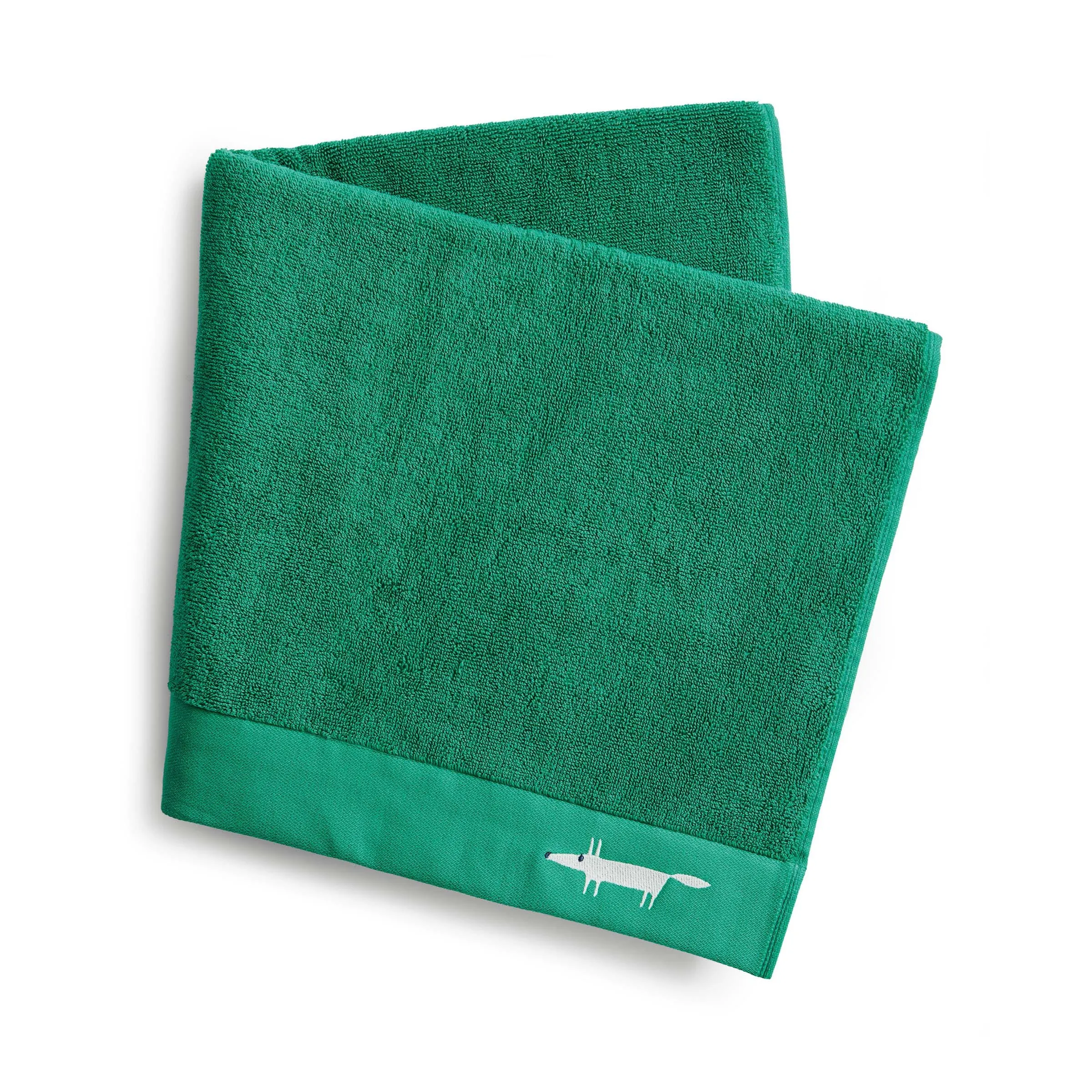 Hand Towel with Fox Embroidery - Forest image