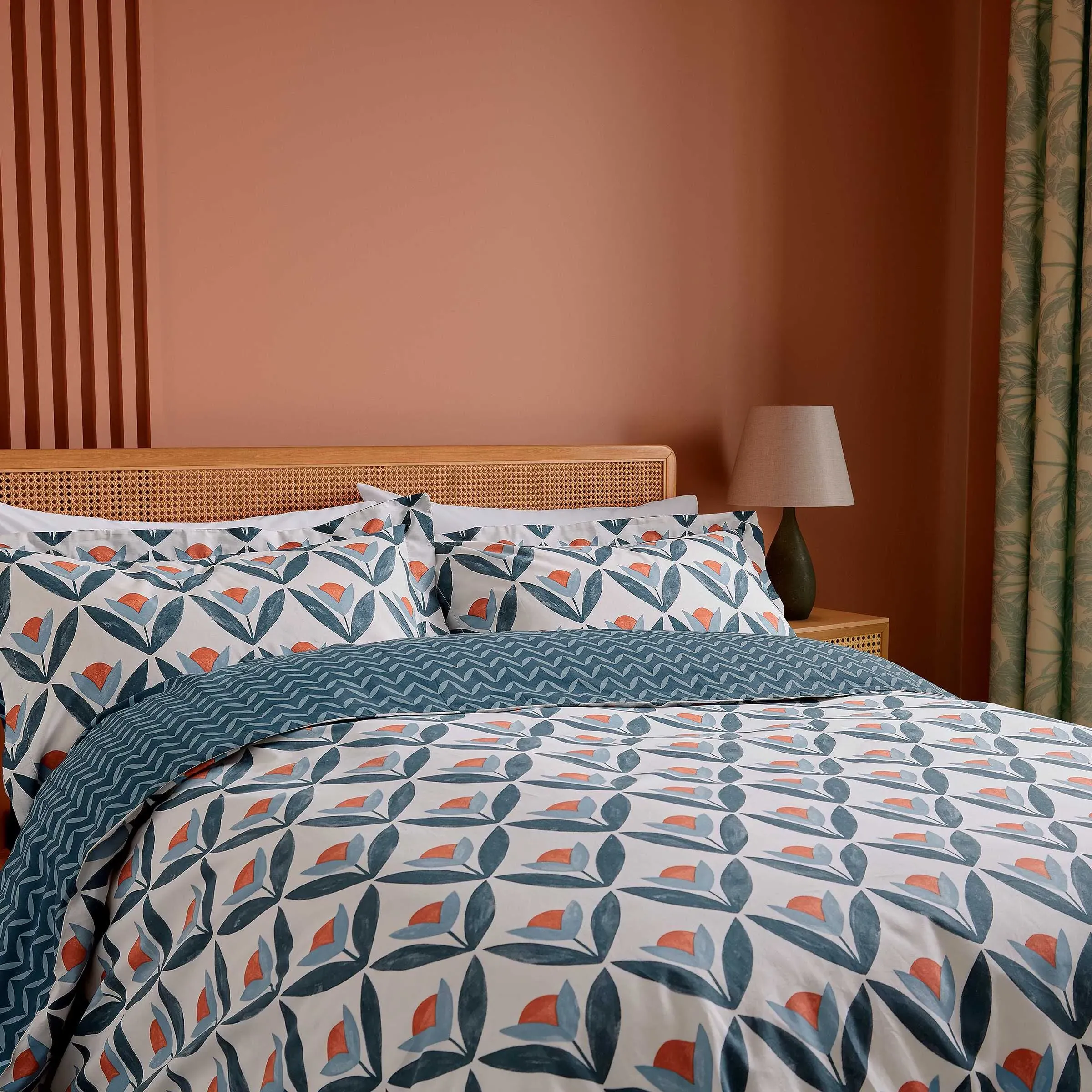 King Size Duvet Cover Set - Navy, Cotton