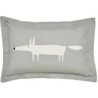 Oxford Pillowcase with Piping - Silver, Cotton