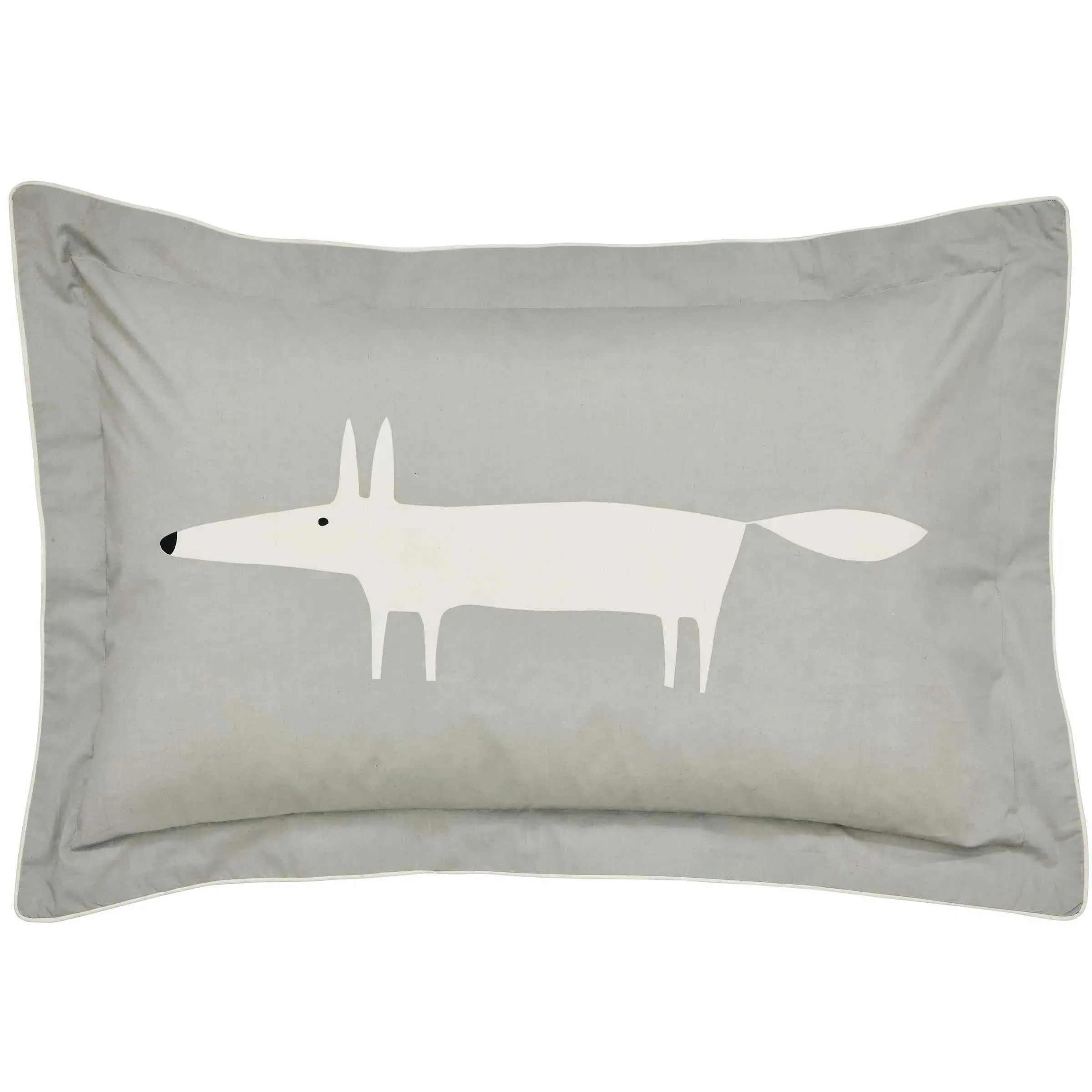 Oxford Pillowcase with Piping - Silver, Cotton image