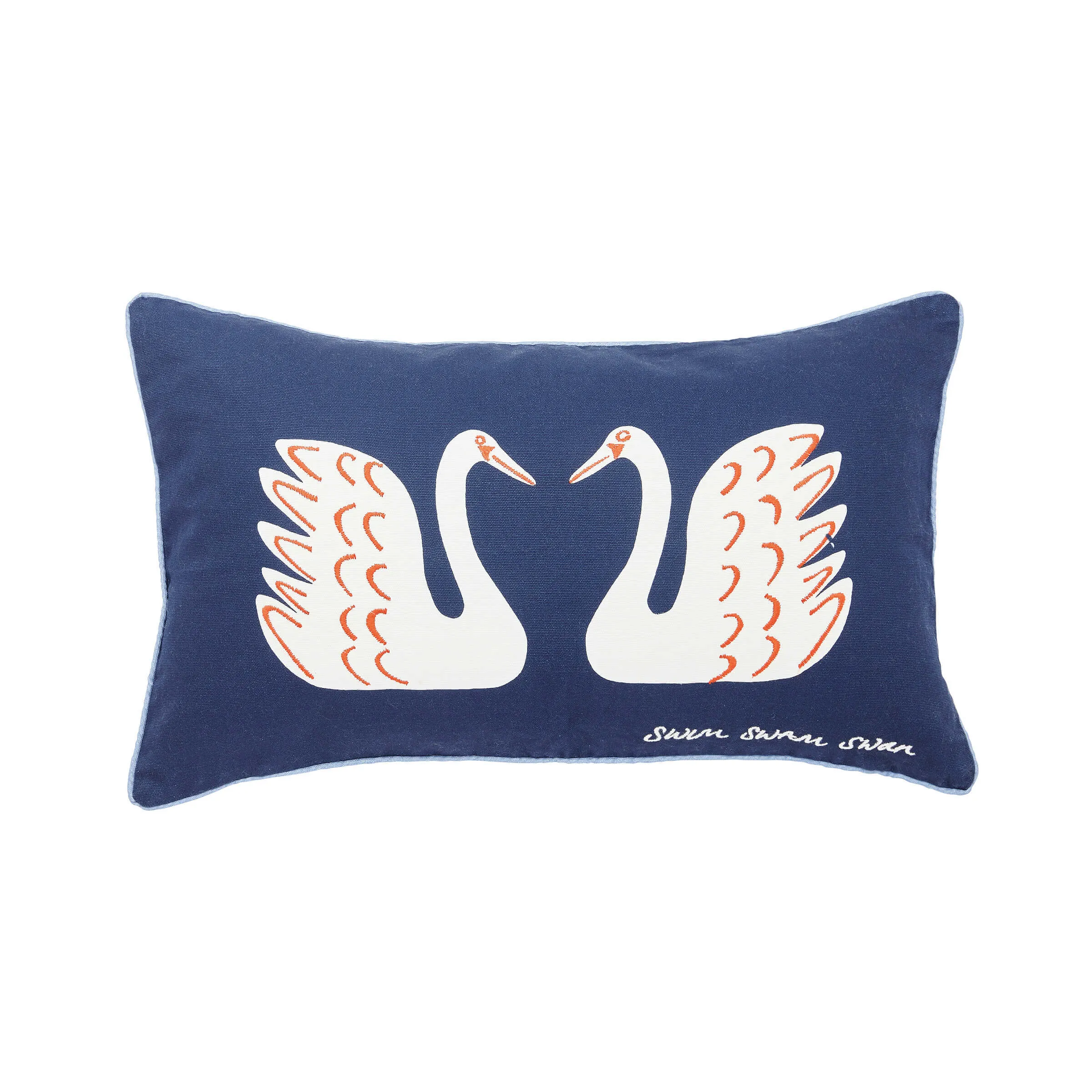 Rectangular Cushion Embroidered - Navy, Cotton image