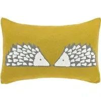 Spike Hedgehog Cushion - Ochre, Knitted Cotton