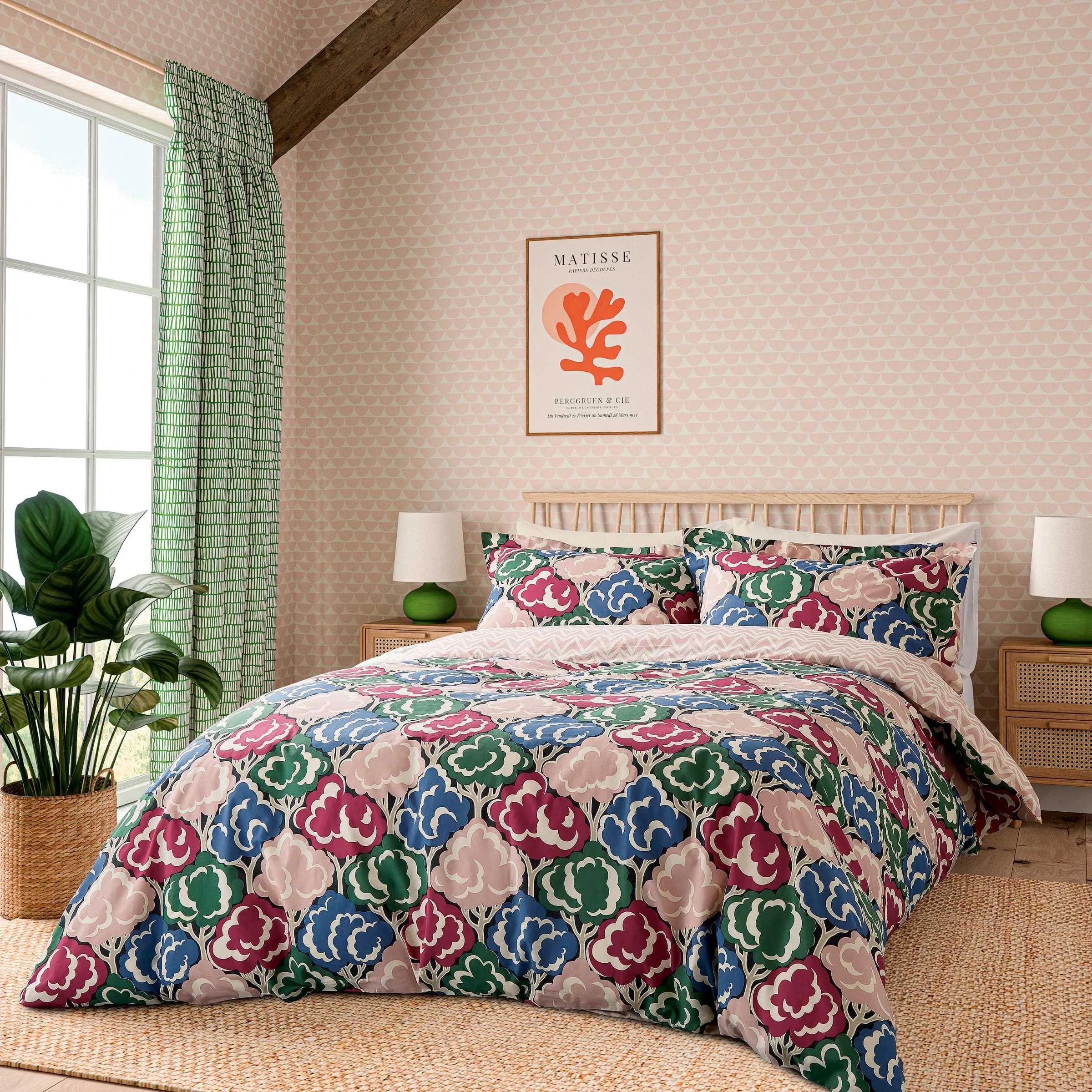 Super King Duvet Cover Set - Berry, Cotton