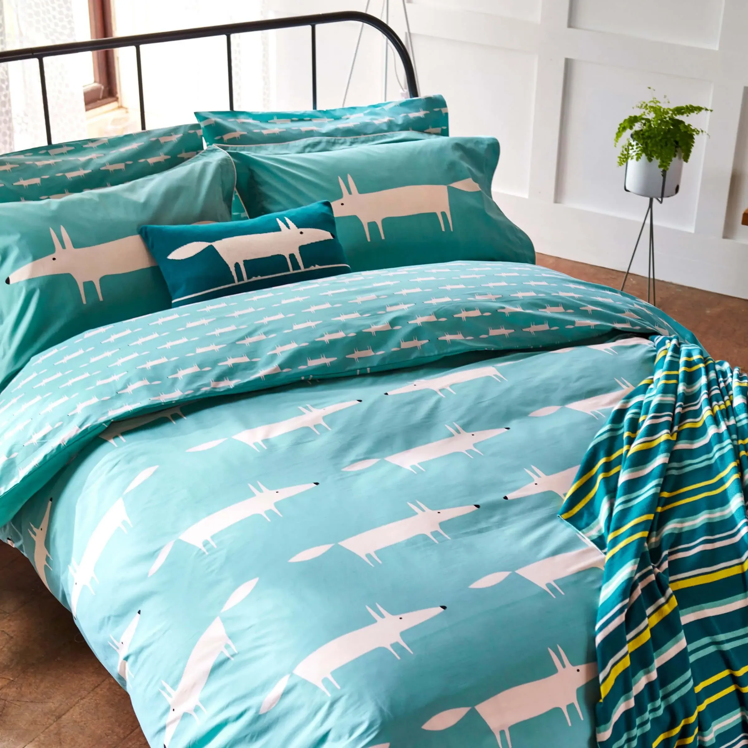 Super King Duvet Cover Set - Teal, Cotton