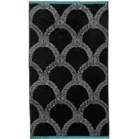 Bath Sheet with Graphic Design - Mono, Cotton