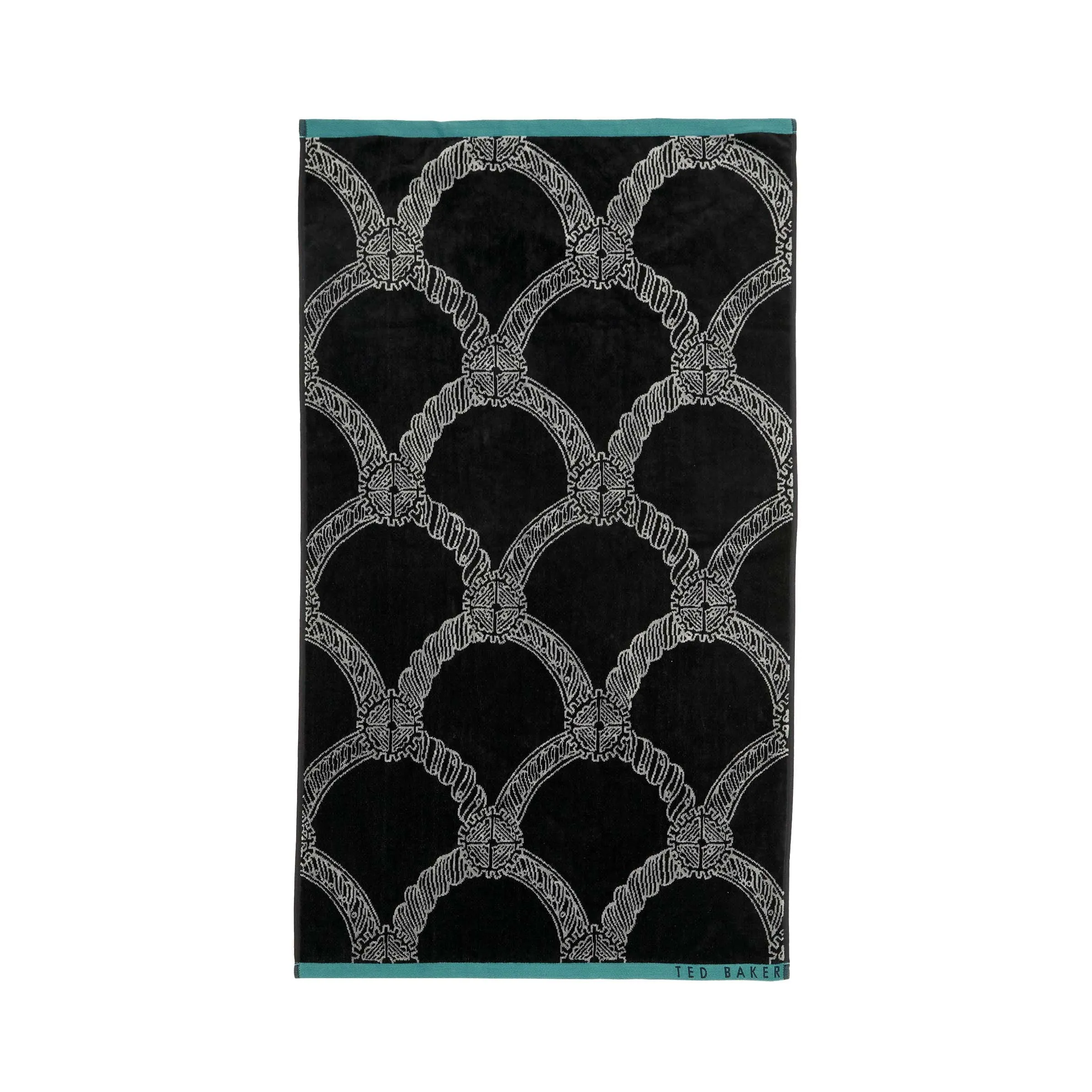 Bath Sheet with Graphic Design - Mono, Cotton image