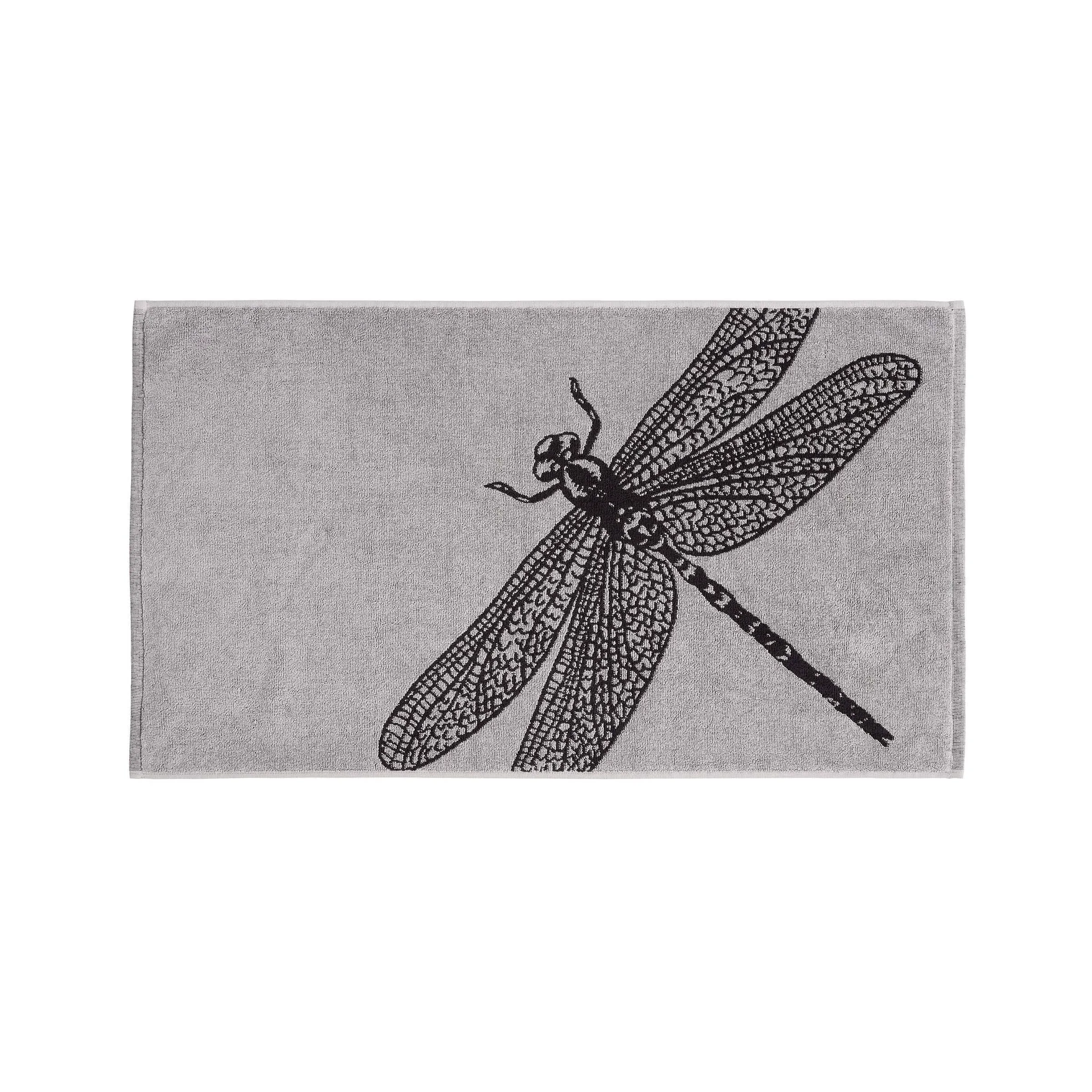 Bath Towel with Dragonfly Design - Mono, Cotton