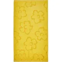 Bath Towel with Magnolia Pattern - Gold, Cotton