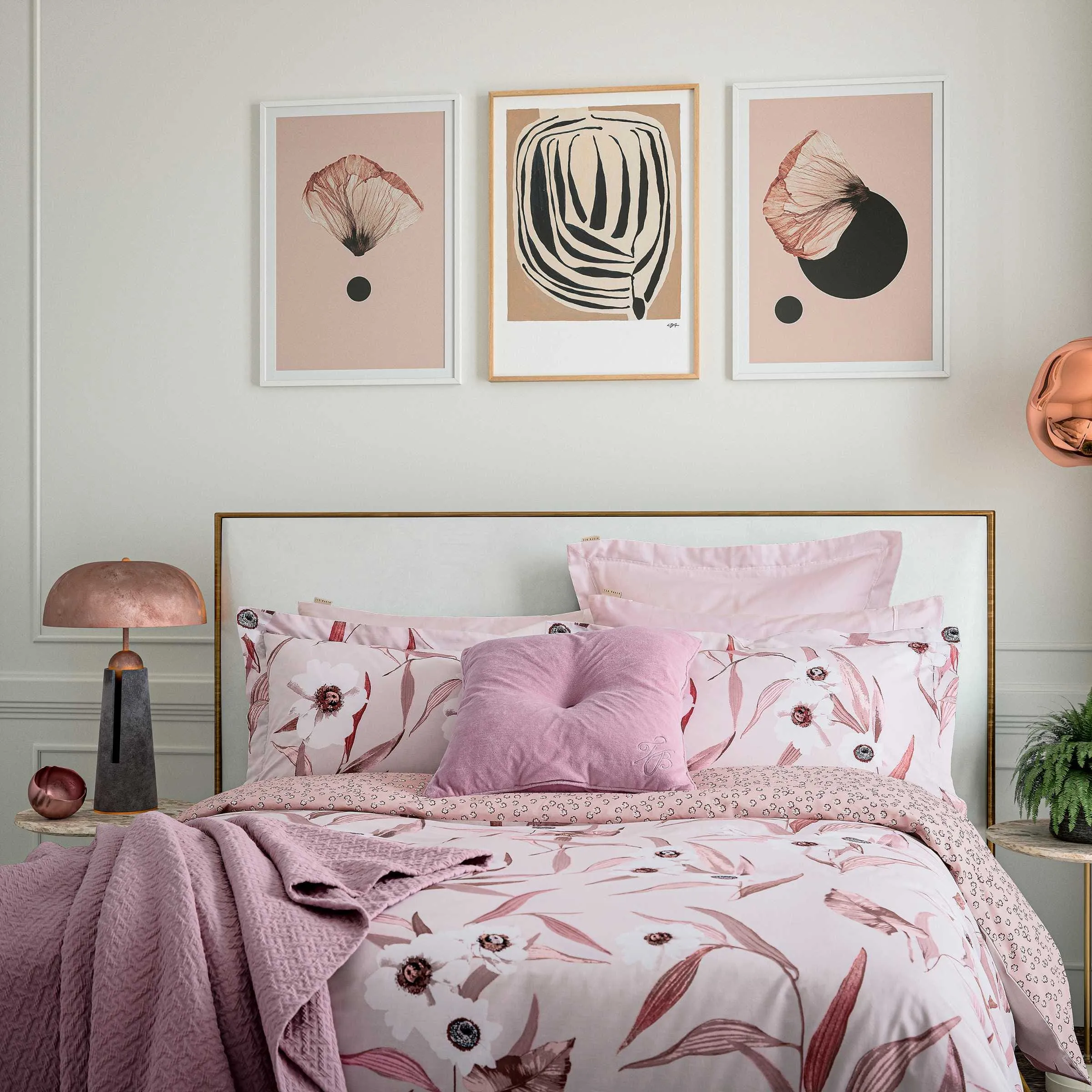 Cabana Double Duvet Cover Set - Pink, Cotton Sateen product