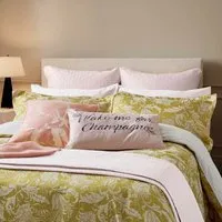 Double Duvet Cover Set Baroque Weave - Gold