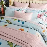 Double Duvet Cover Set - Delphinium, Cotton