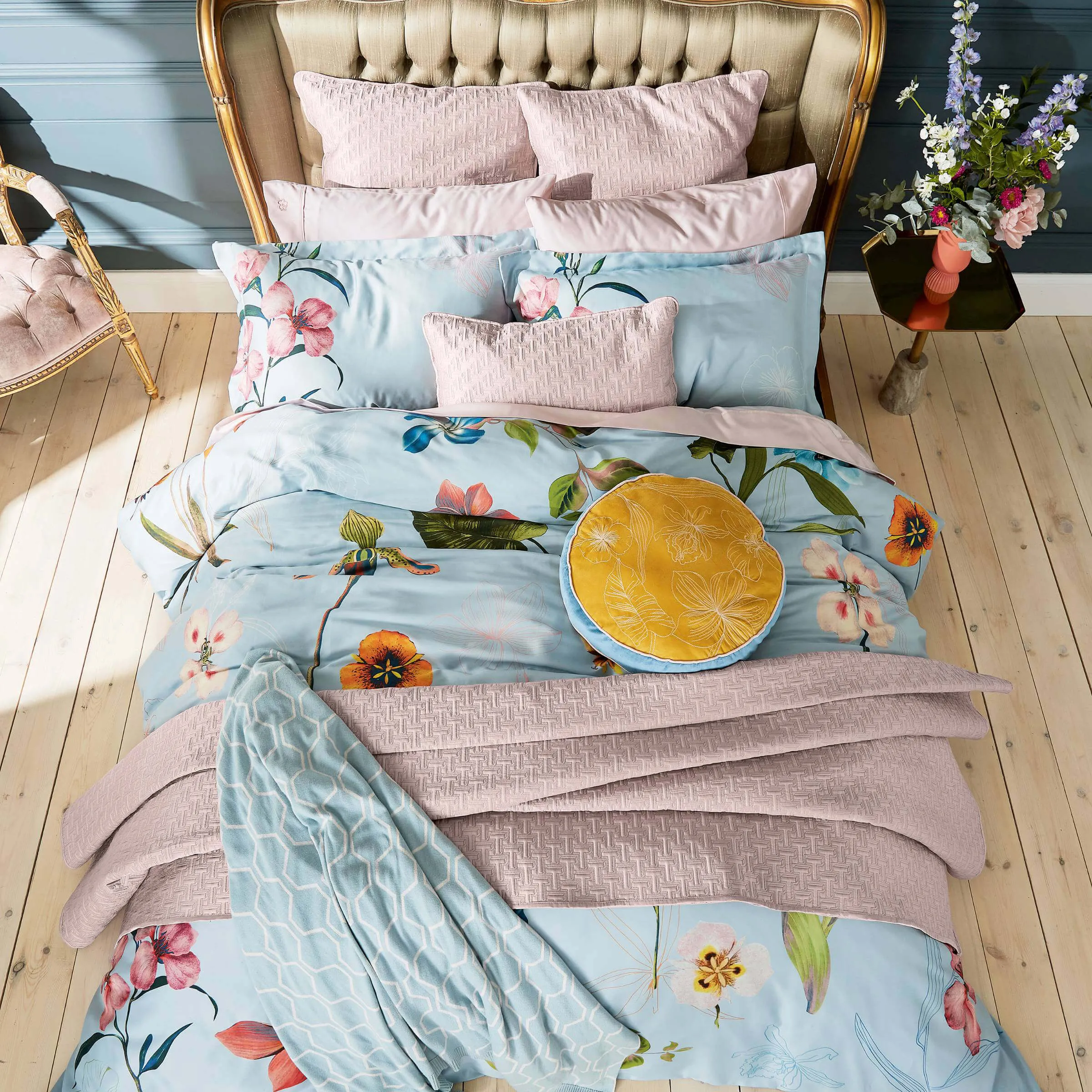 Geometric Throw Blanket - Opal, Cotton