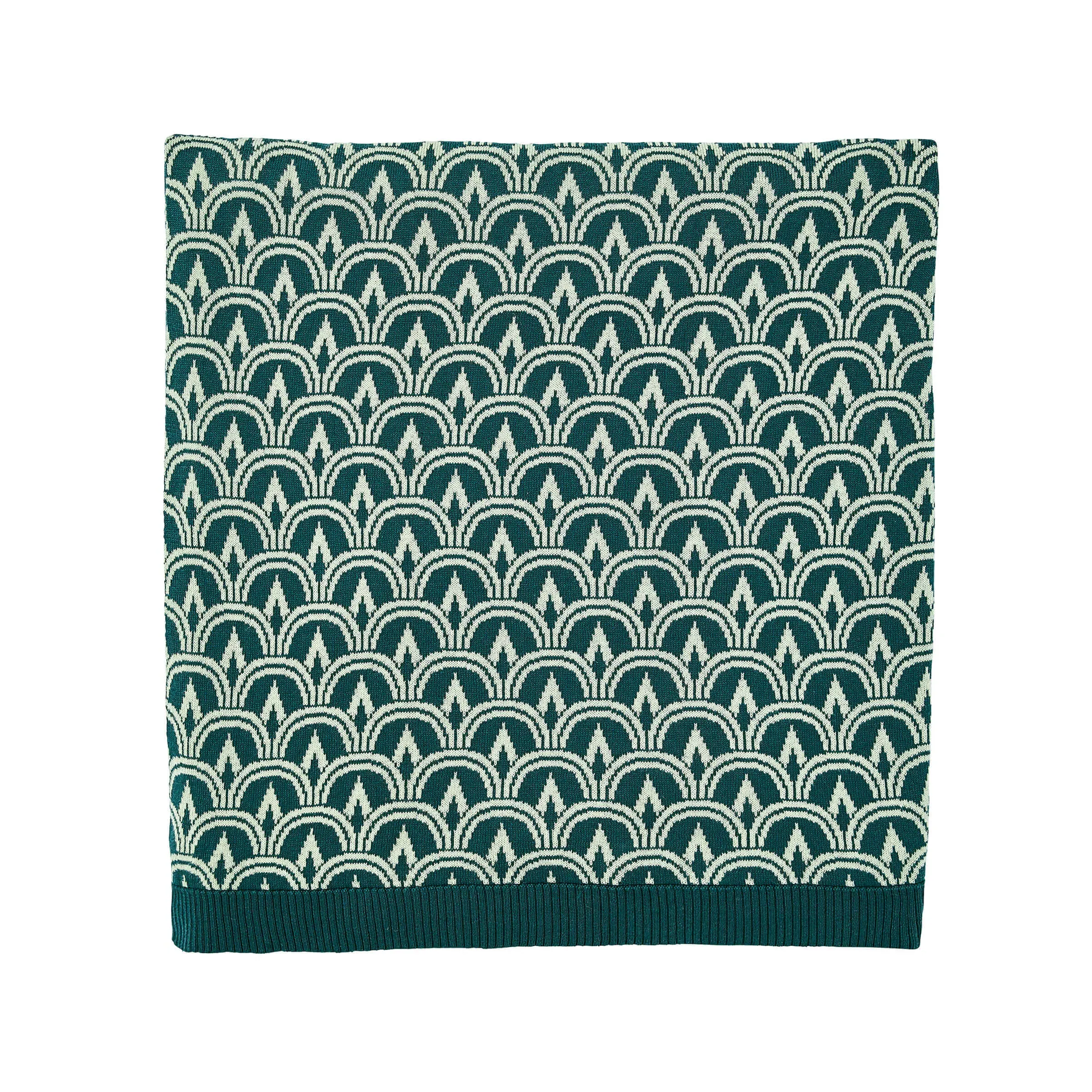 Geometric Throw Blanket - Sage, Cotton image
