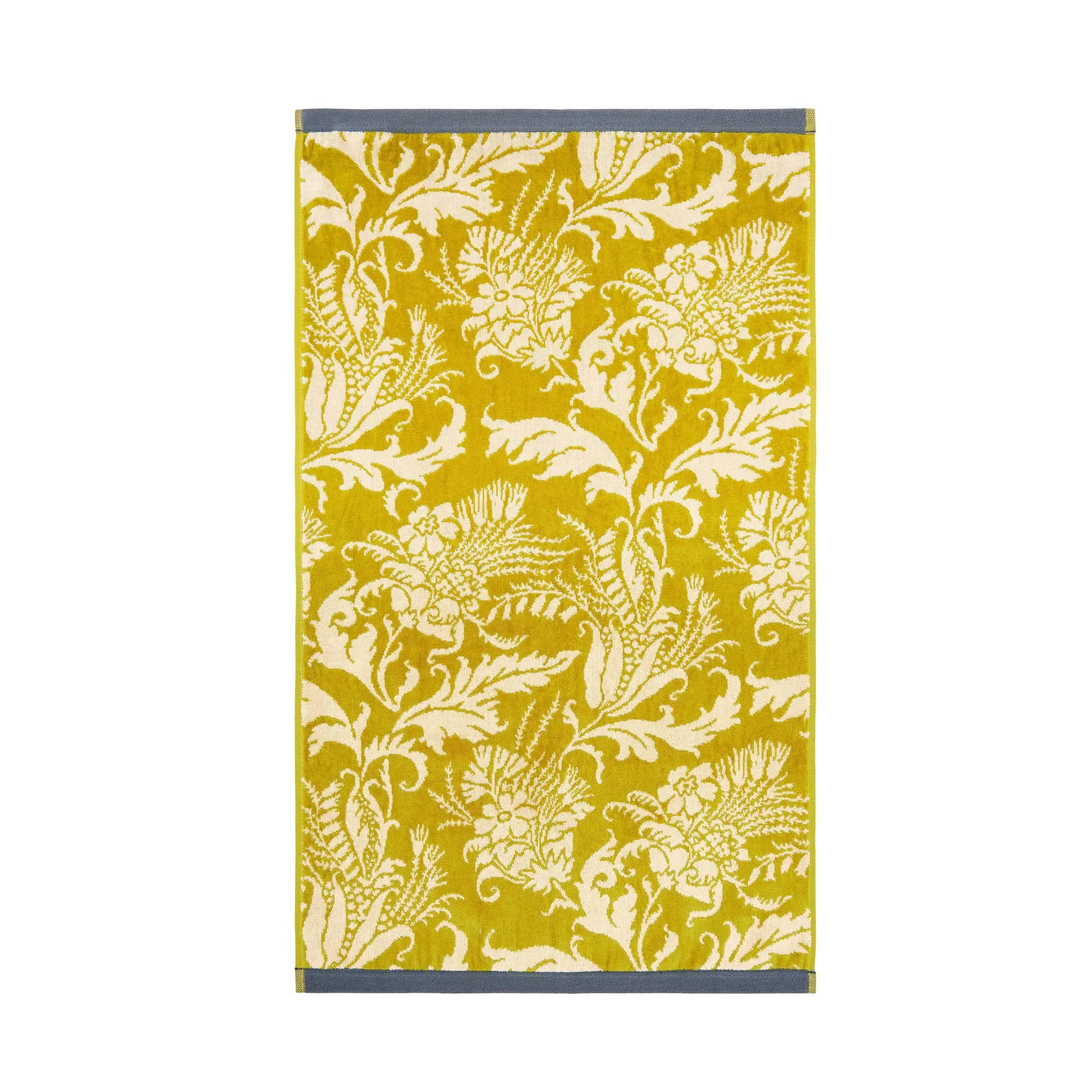 Hand Towel with Floral Design - Gold, Cotton image