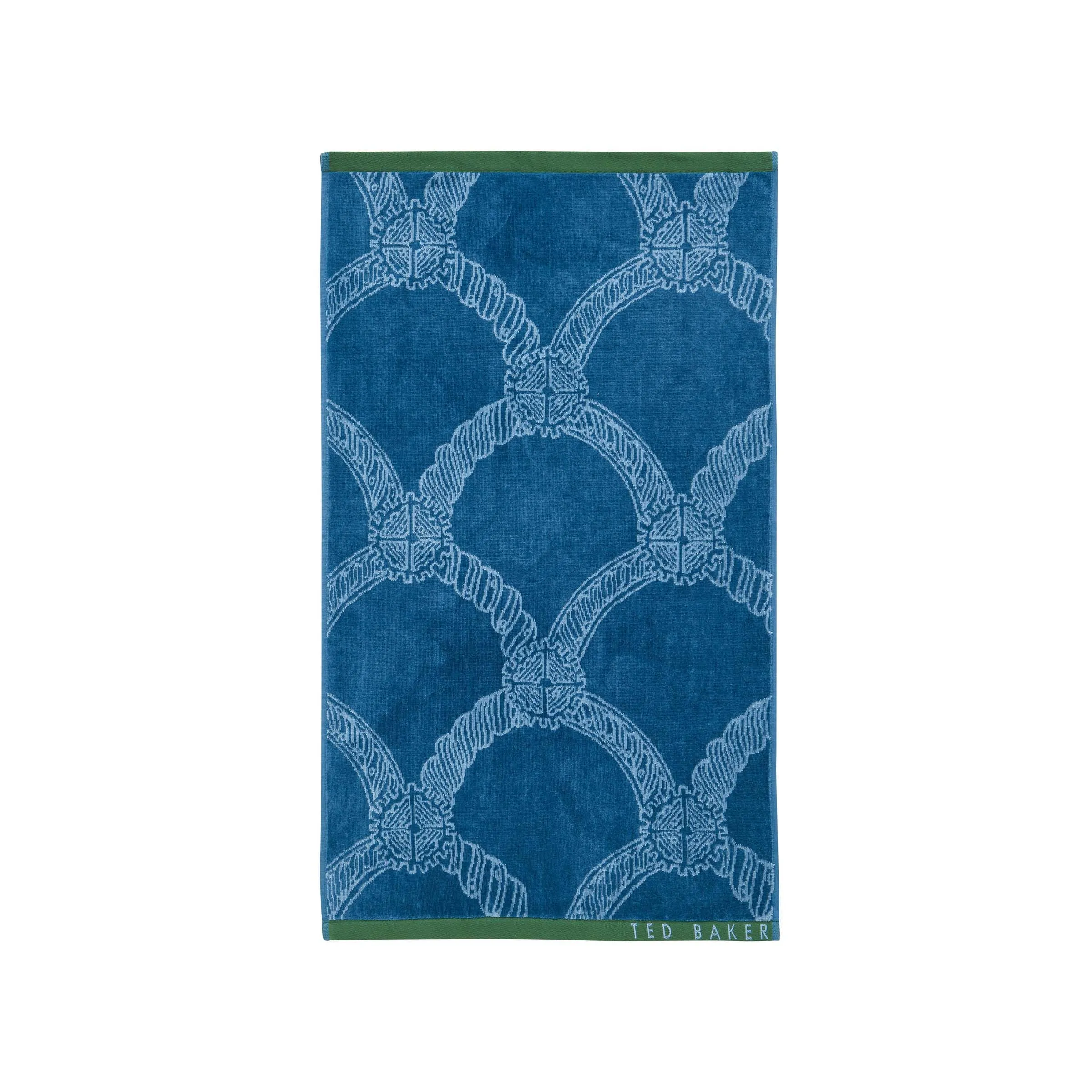 Hand Towel with Graphic Design - Denim, Cotton image