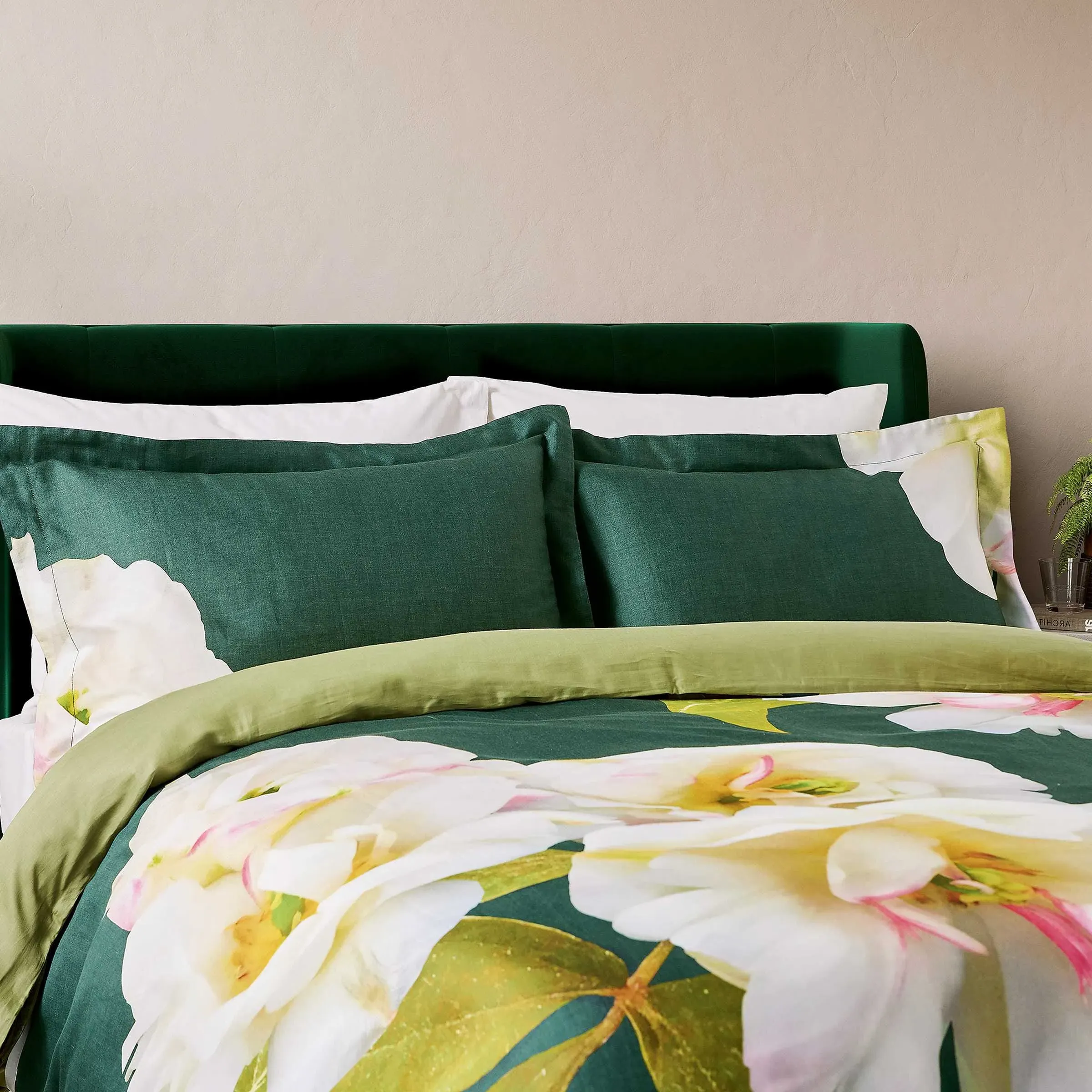 King Duvet Cover Set Floral - Forest, Cotton