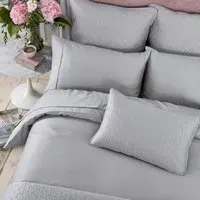 King Size Duvet Cover 250 Thread Count - Silver, Cotton