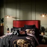 King Size Duvet Cover Set - Black, Cotton Sateen