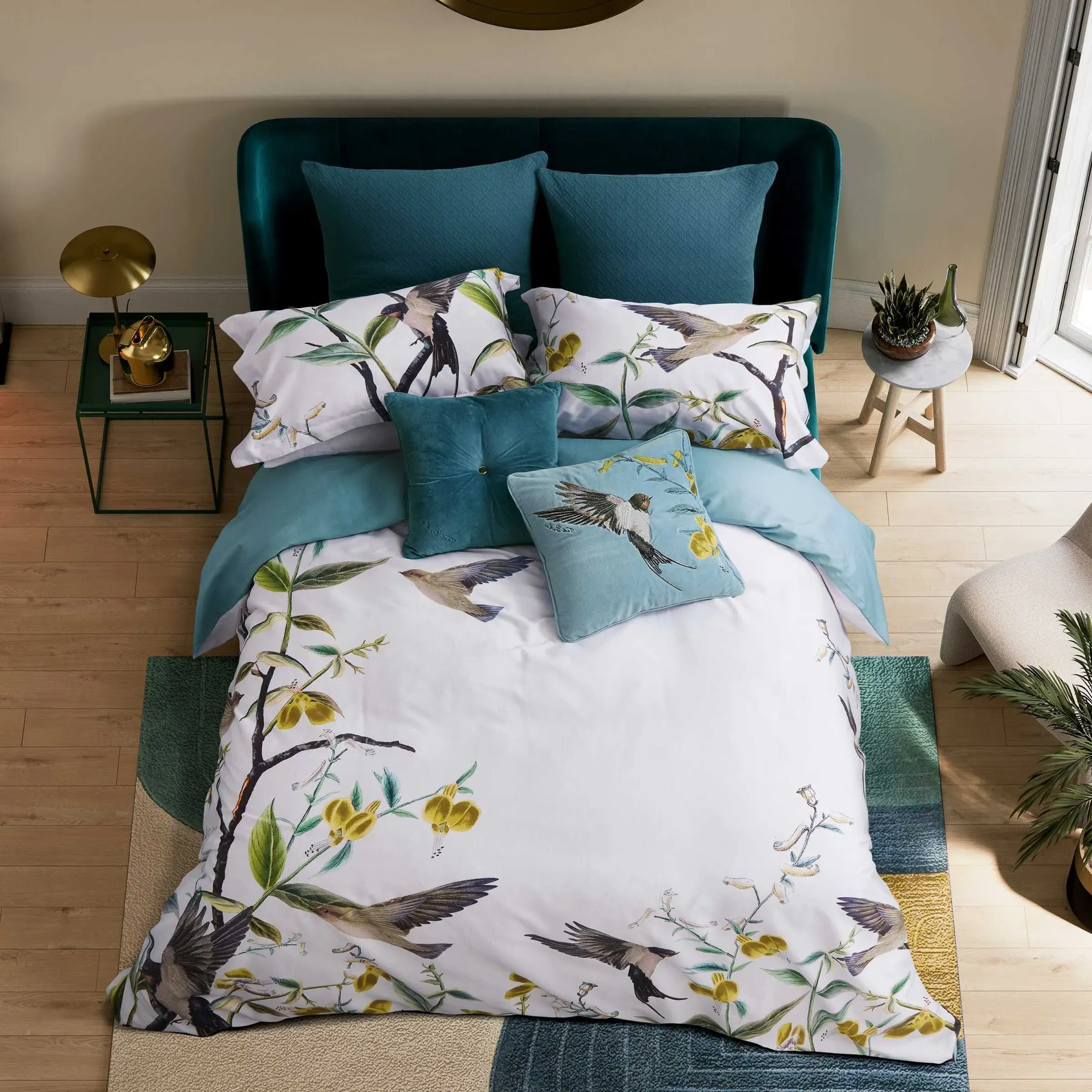 King Size Duvet Cover Set - Multi, Cotton Sateen