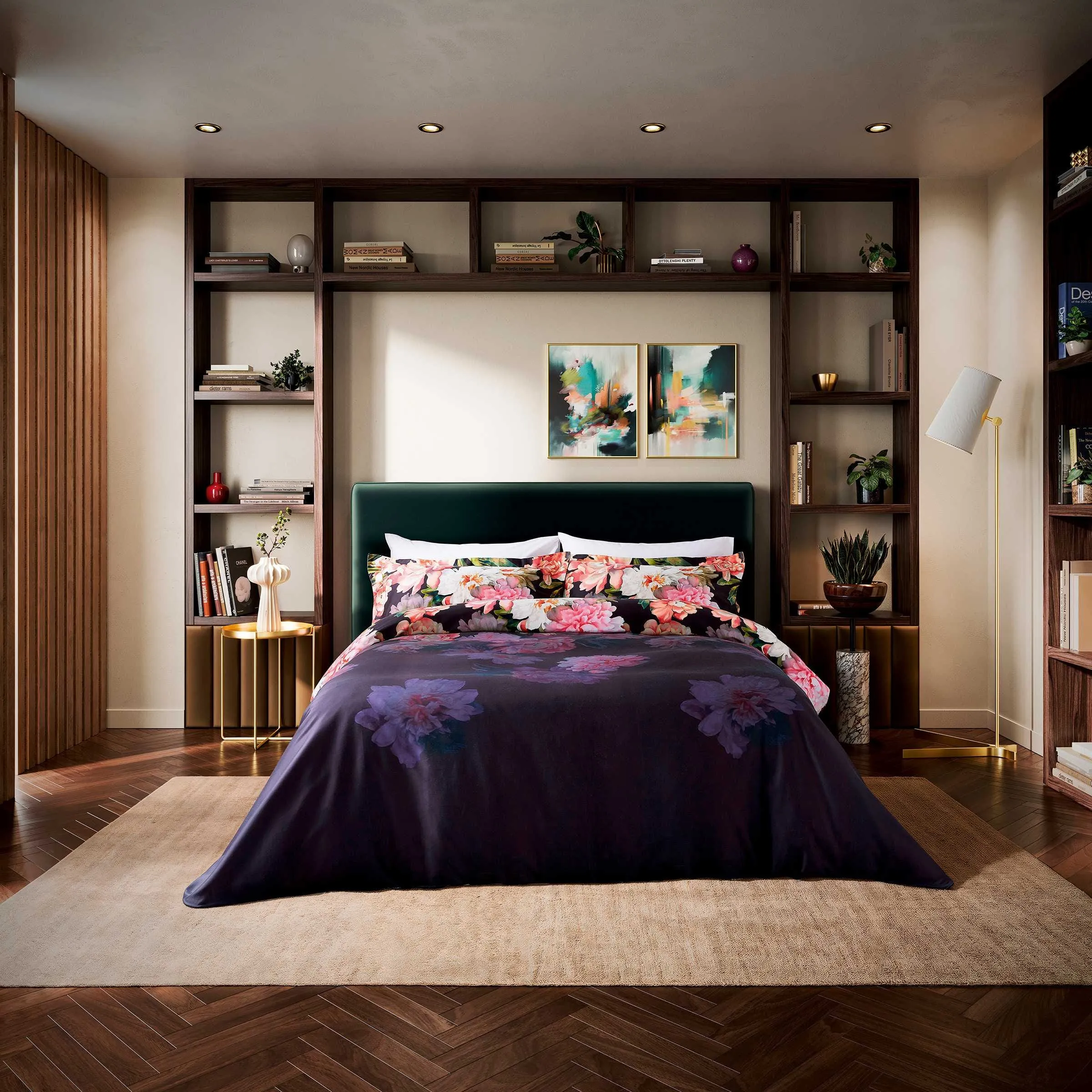 King Size Duvet Cover Set - Navy, Cotton