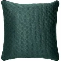 Quilted Sham Pillowcase - Green, Polyester