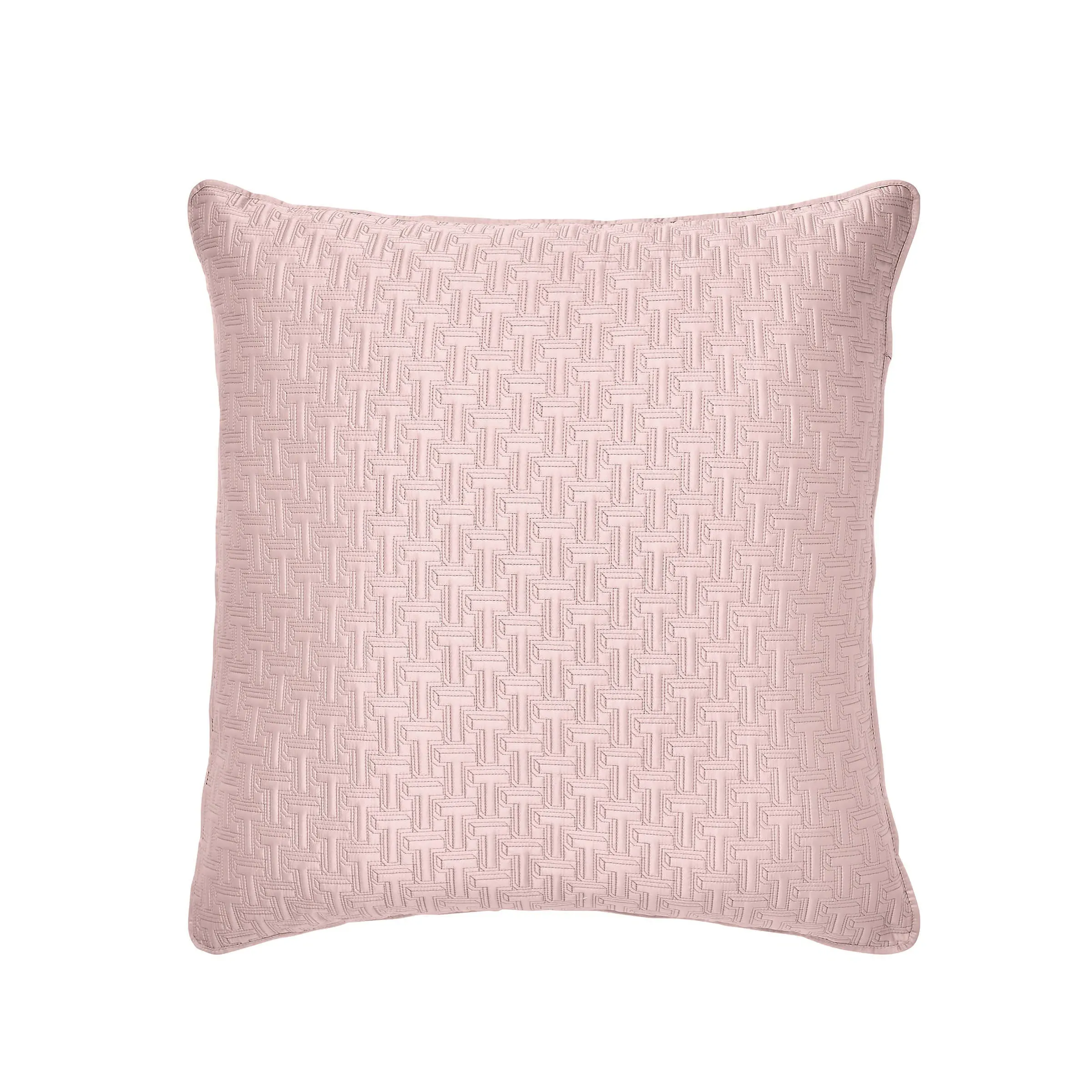 Quilted Sham Pillowcase - Pink, Polyester
