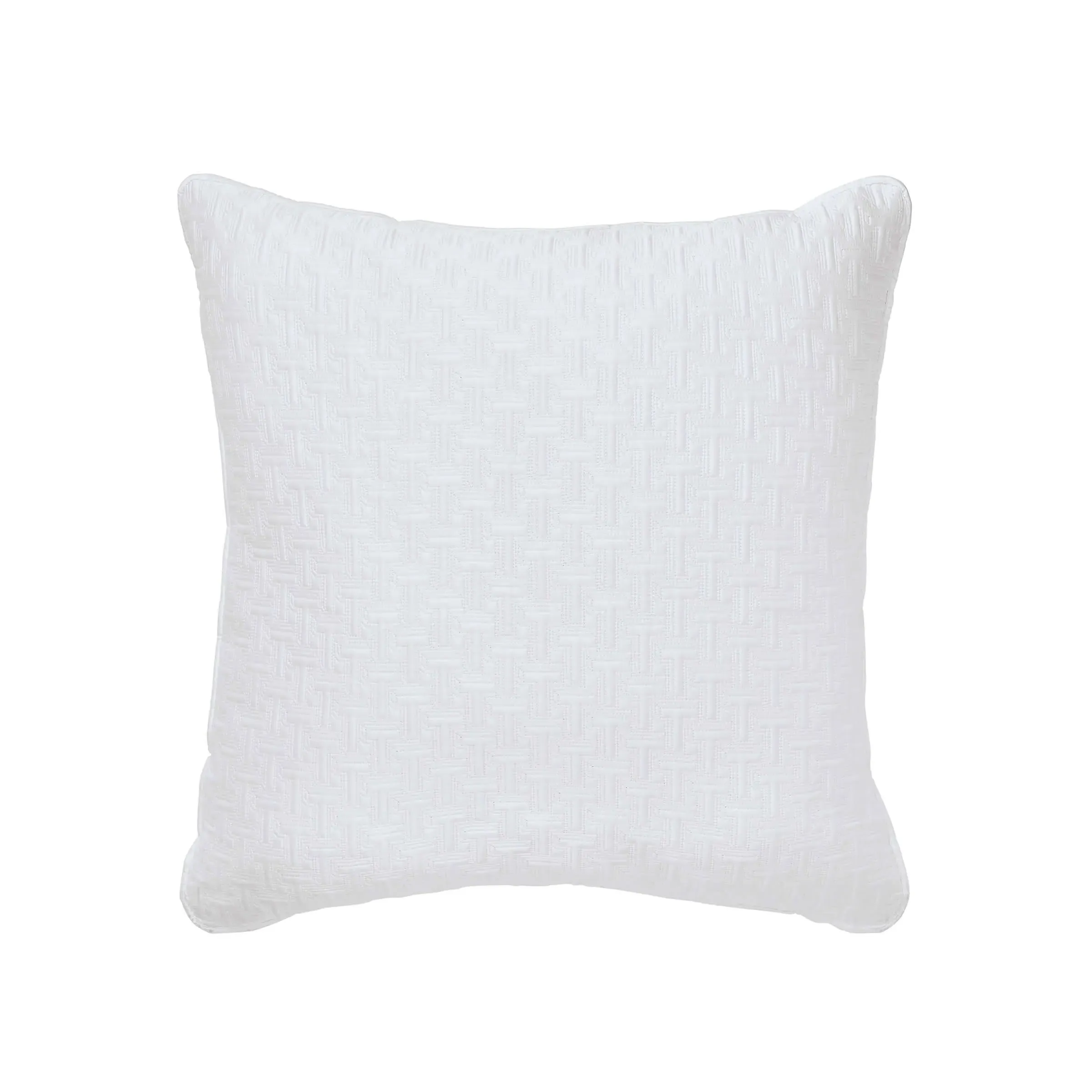 Quilted Sham Pillowcase - White, Polyester