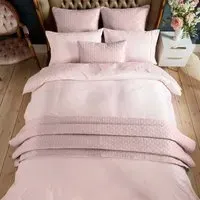 Single Duvet Cover 250 Thread Count - Soft Pink, Cotton