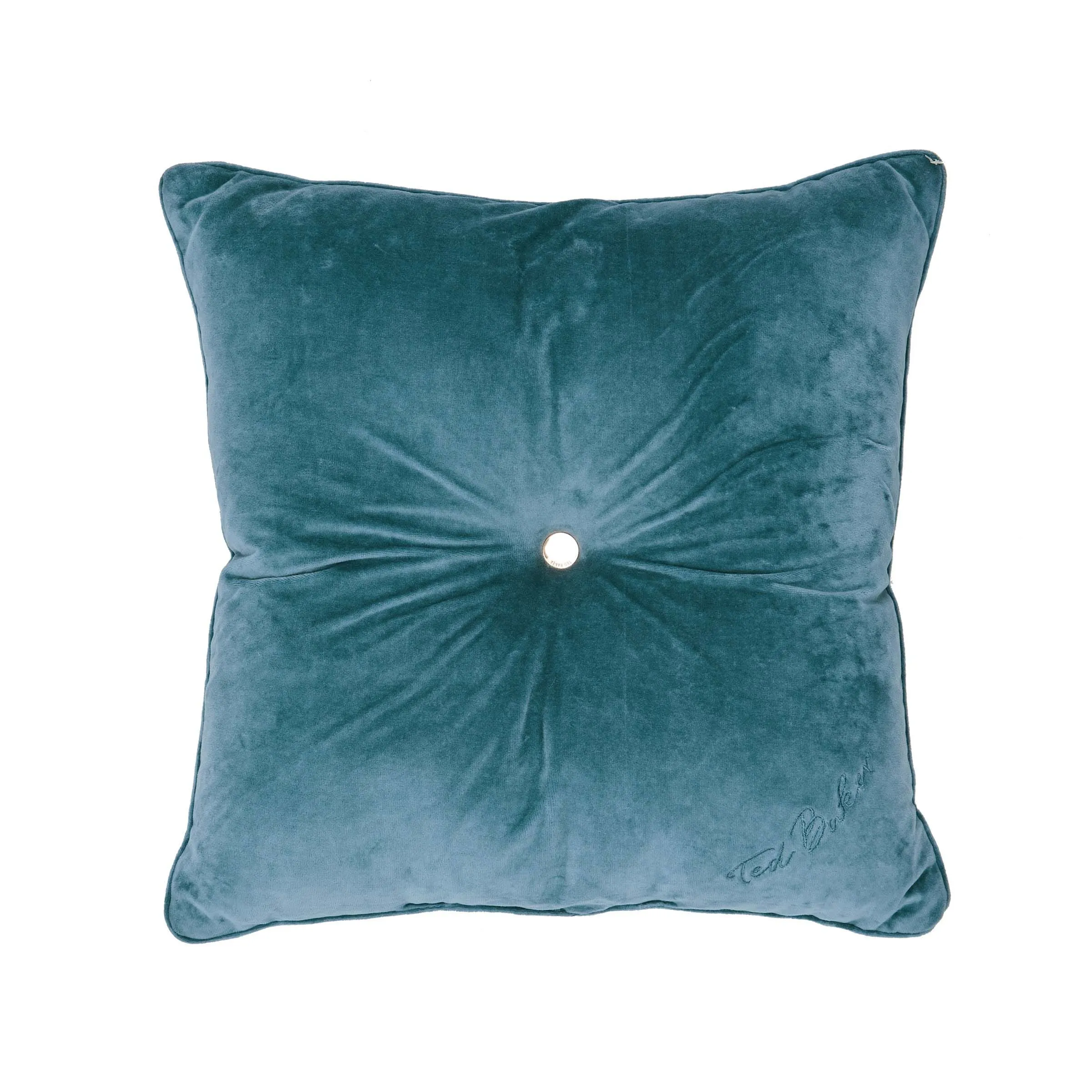 Square Cushion Semi Plain Design - Blue image