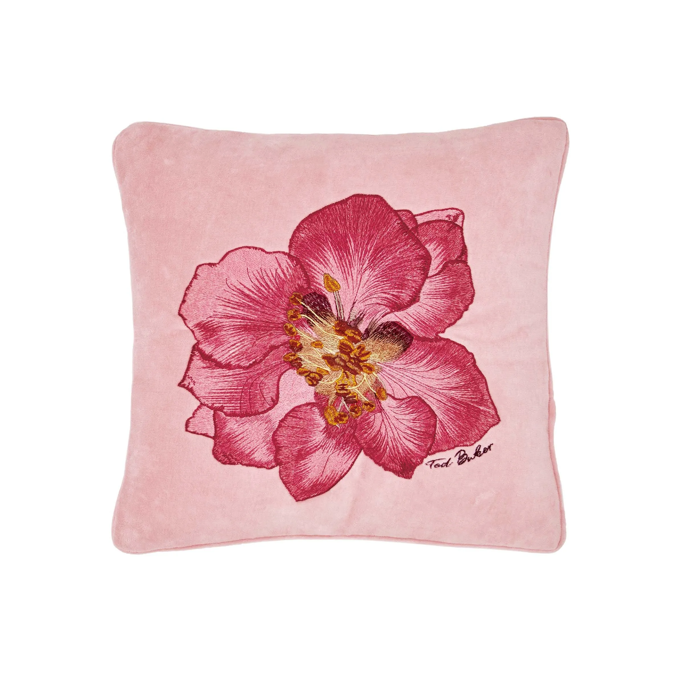 Square Cushion with Floral Print - Multi, Cotton image