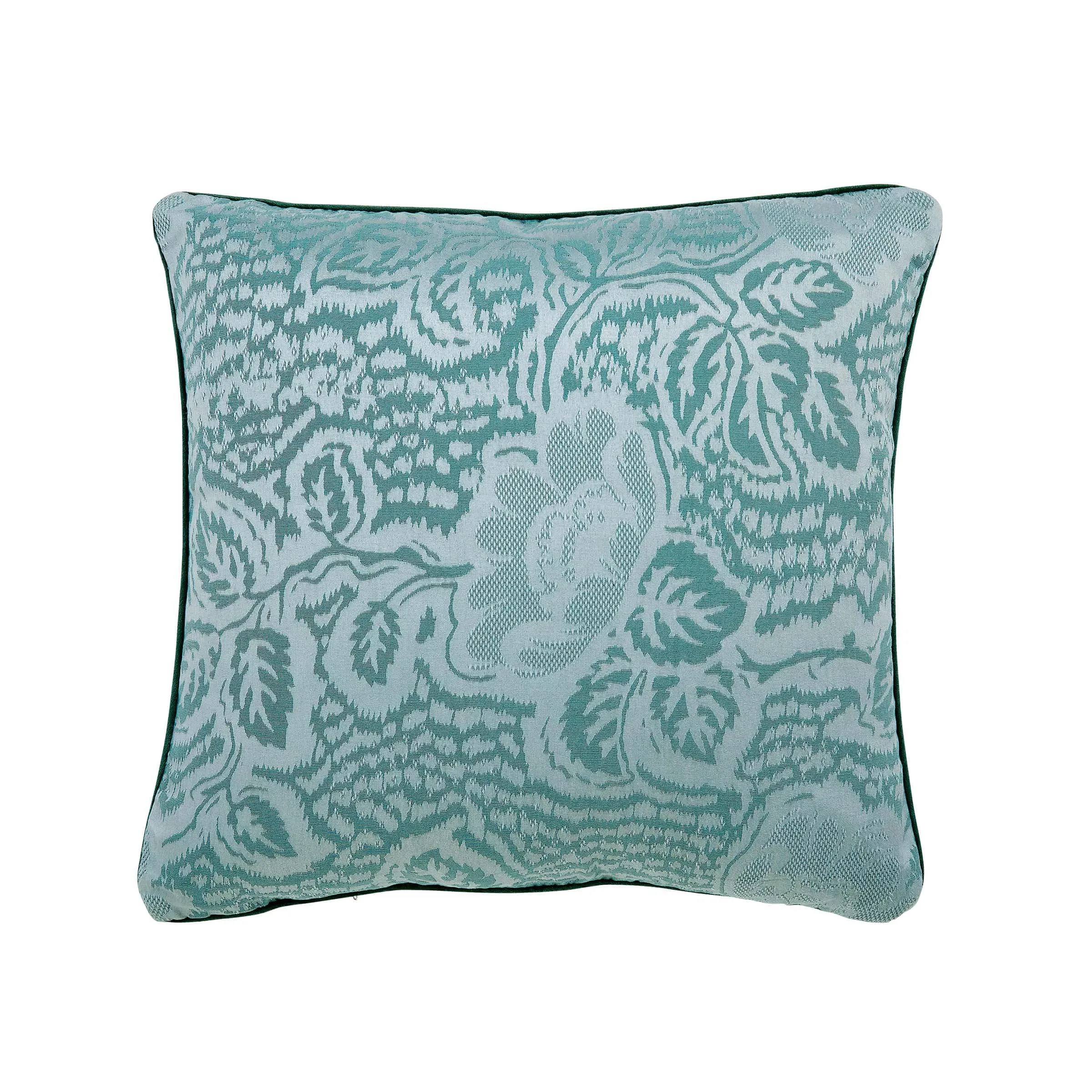 Square Cushion with Jacquard - Teal image