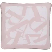 Square Embroidered Cushion 45x45cm - Pink