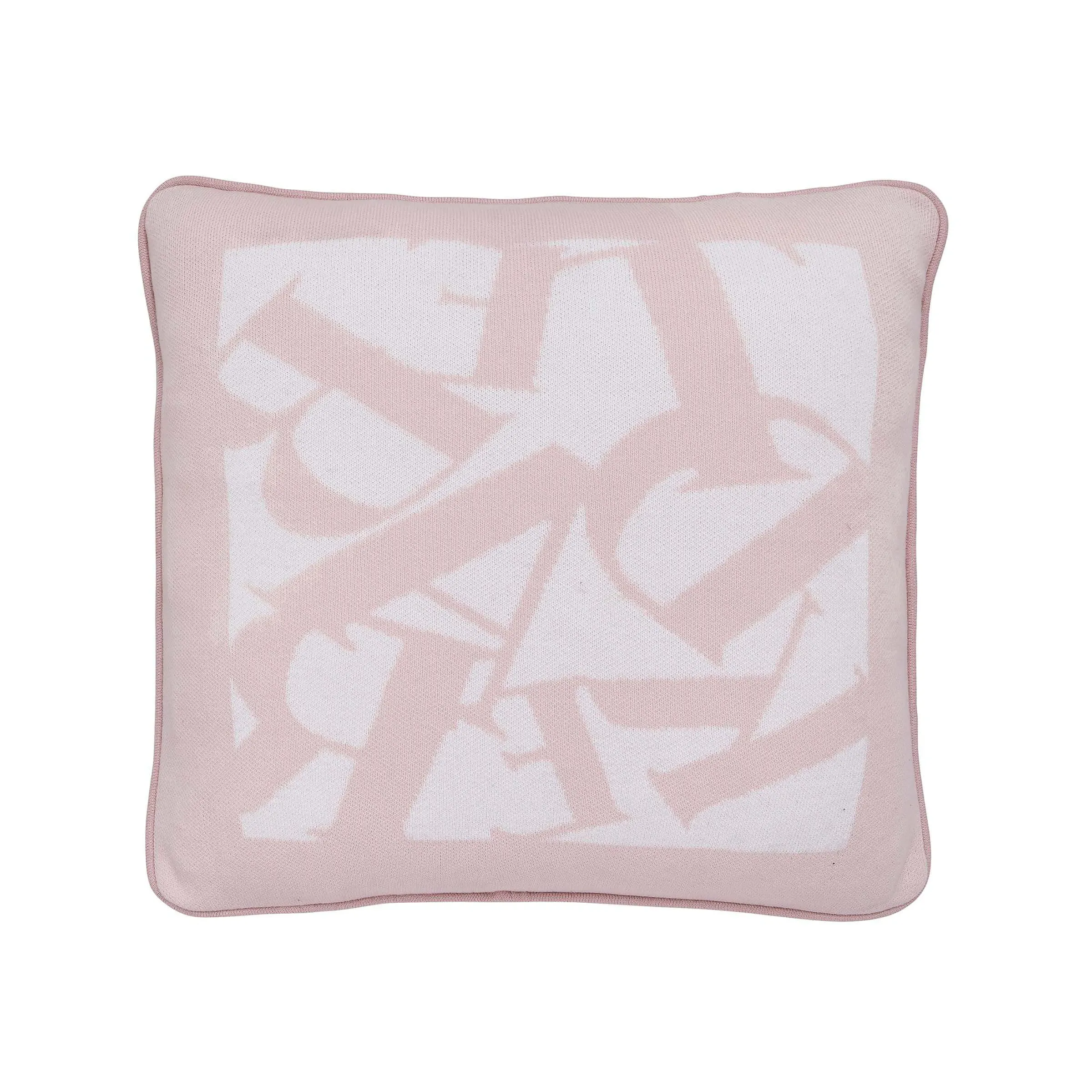 Square Embroidered Cushion 45x45cm - Pink image