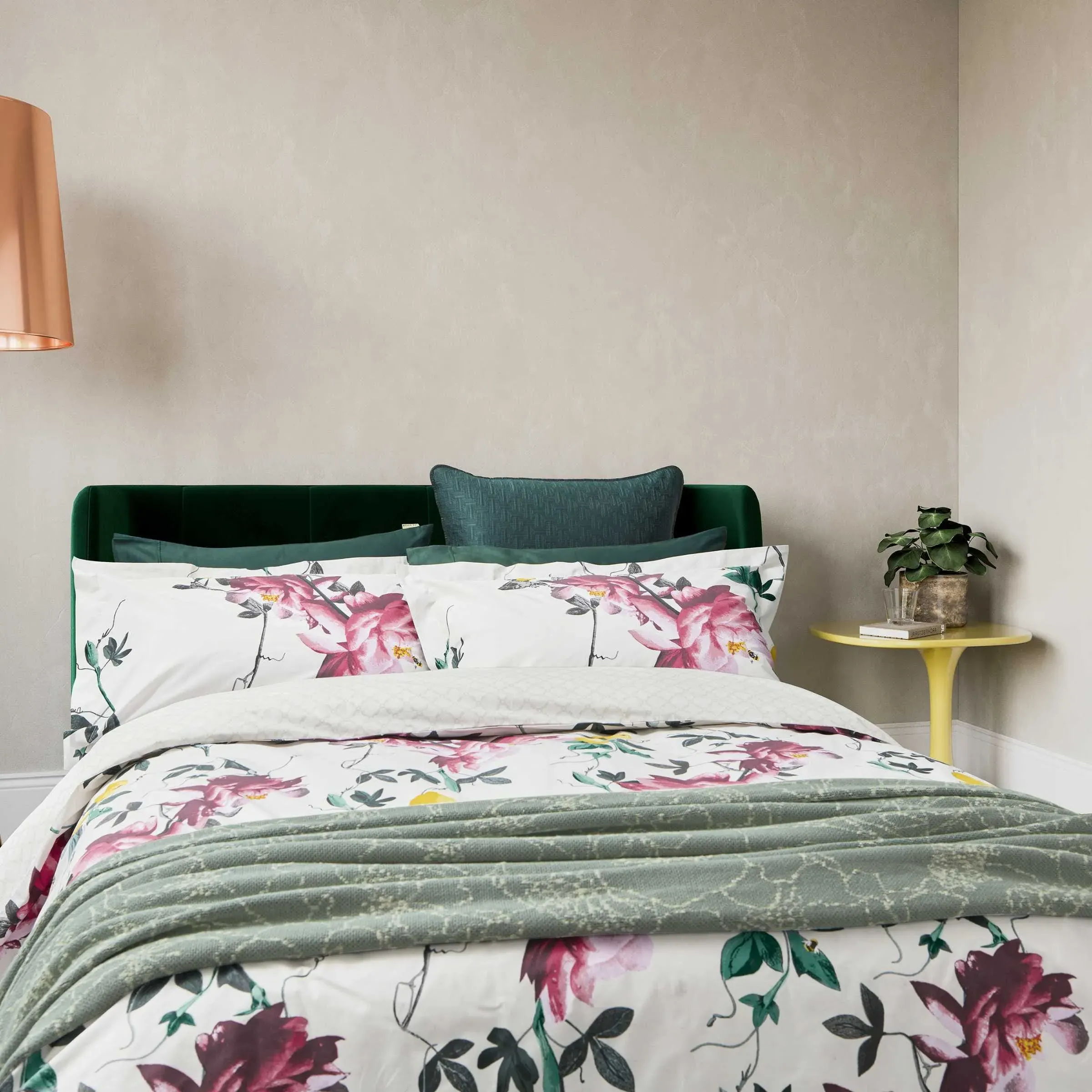 Super King Duvet Cover Set Floral - Linen, Cotton