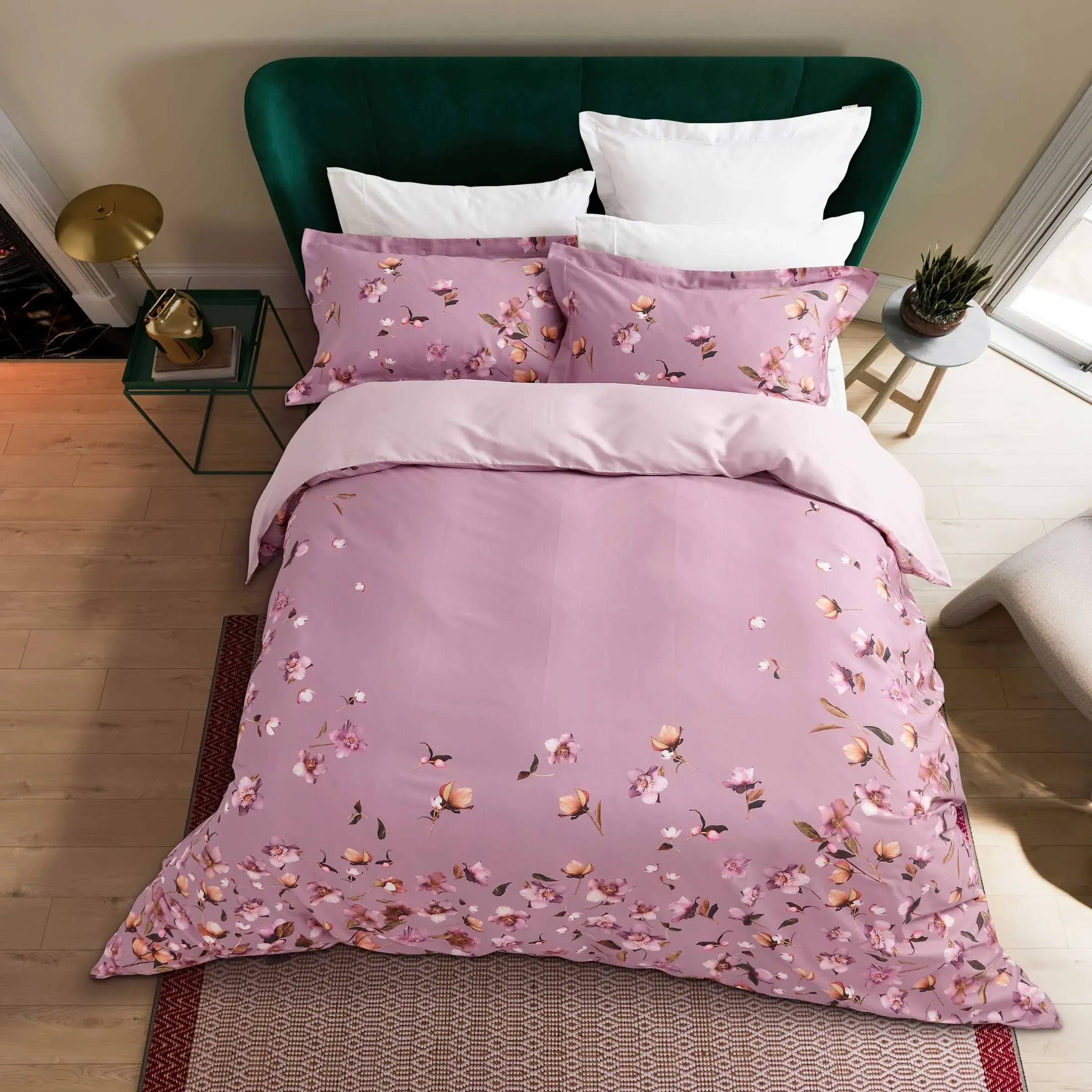 Super King Duvet Cover Set - Pink, Cotton