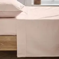 Super King Flat Sheet 250 Thread Count - Soft Pink, Cotton