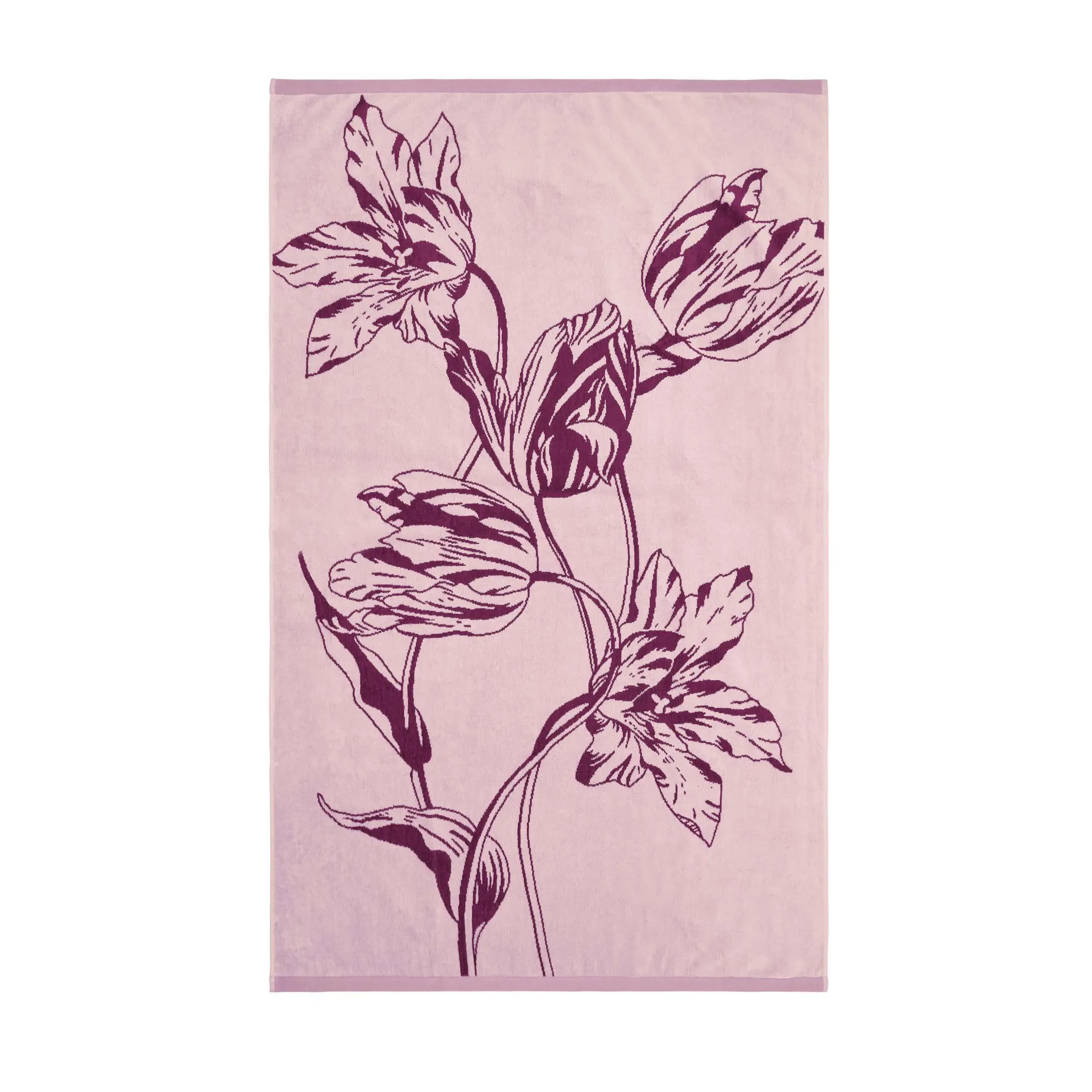 Tulip Hand Towel - Dusky Rose, Cotton product