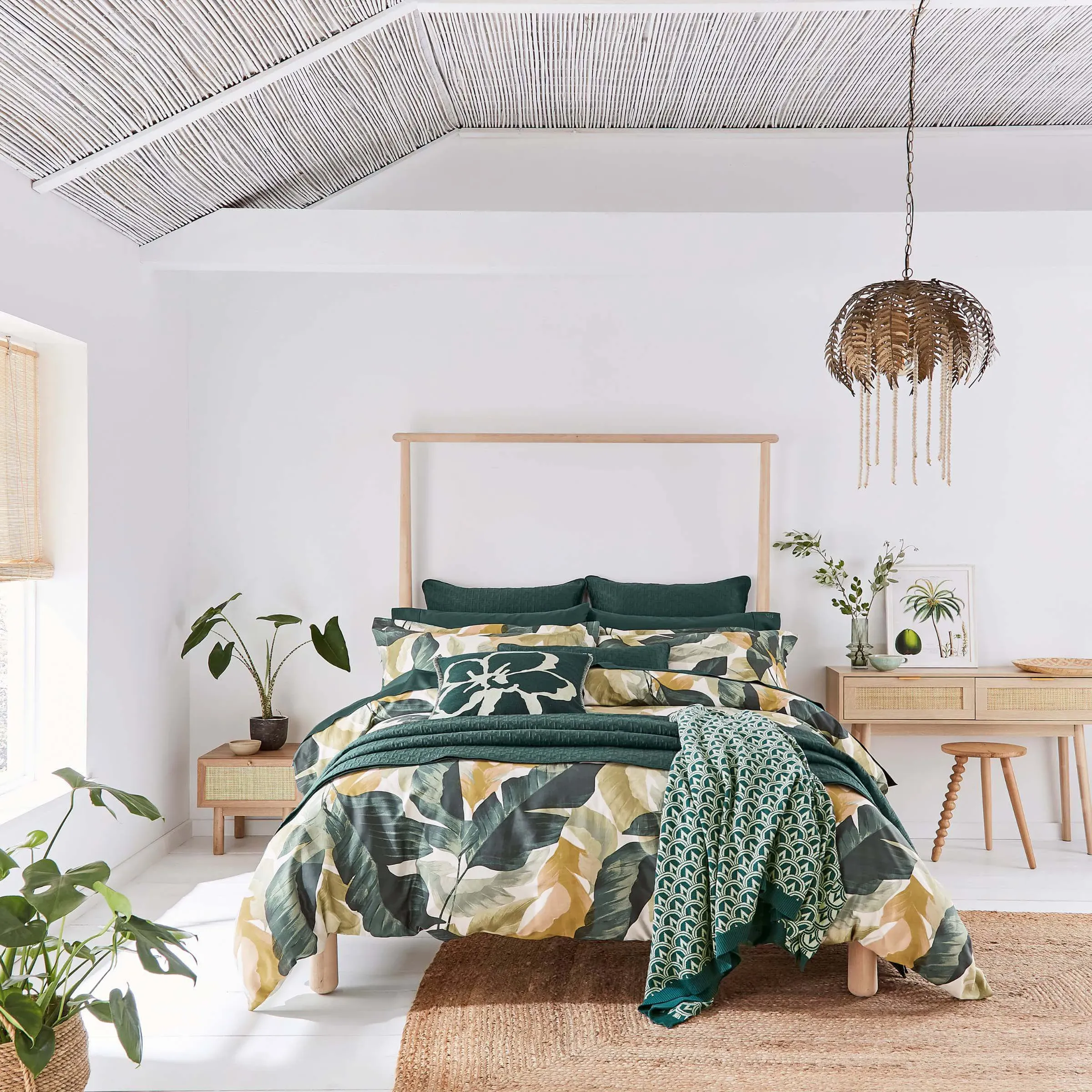 Urban Forager Double Duvet Cover Set - Basil alternate view