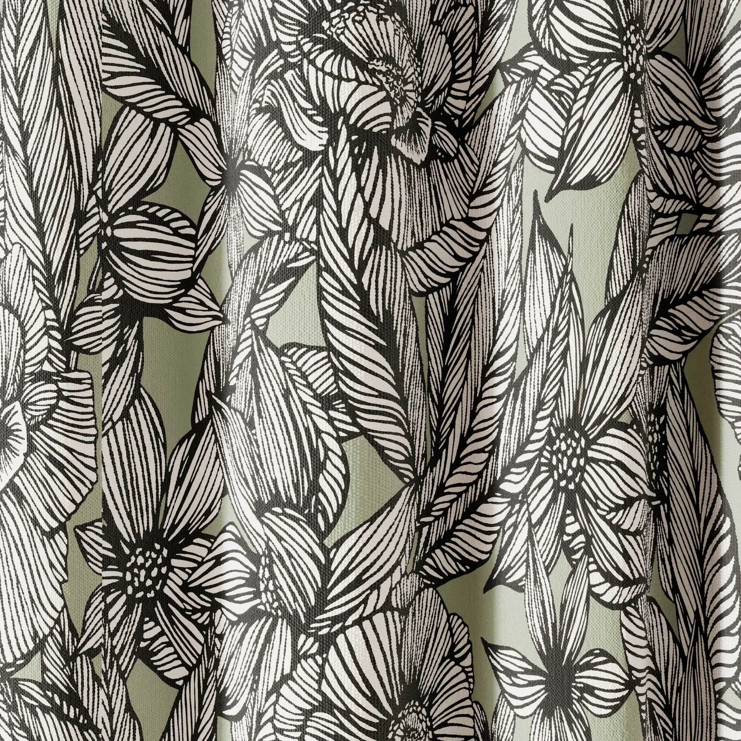 Vietnm Lined Curtains with Eyelets - Sage product