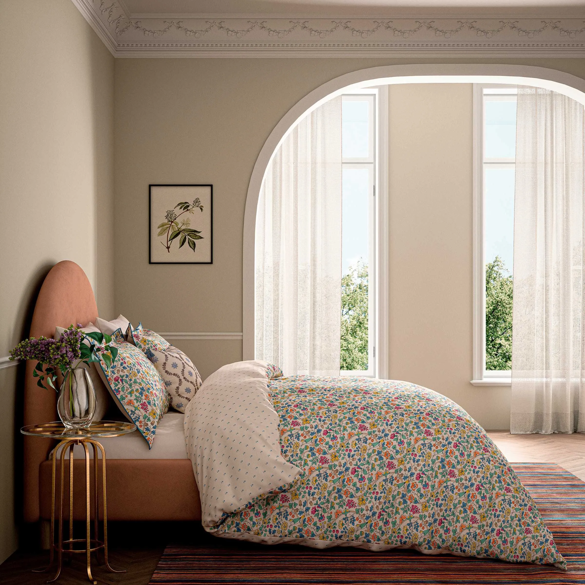 Bountiful Garden Single Duvet Cover Set - Blue alternate view