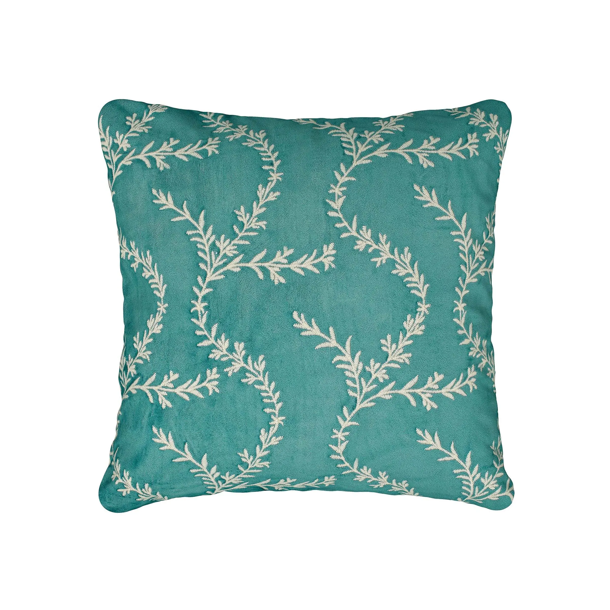 Chikan Square Cushion - Teal product